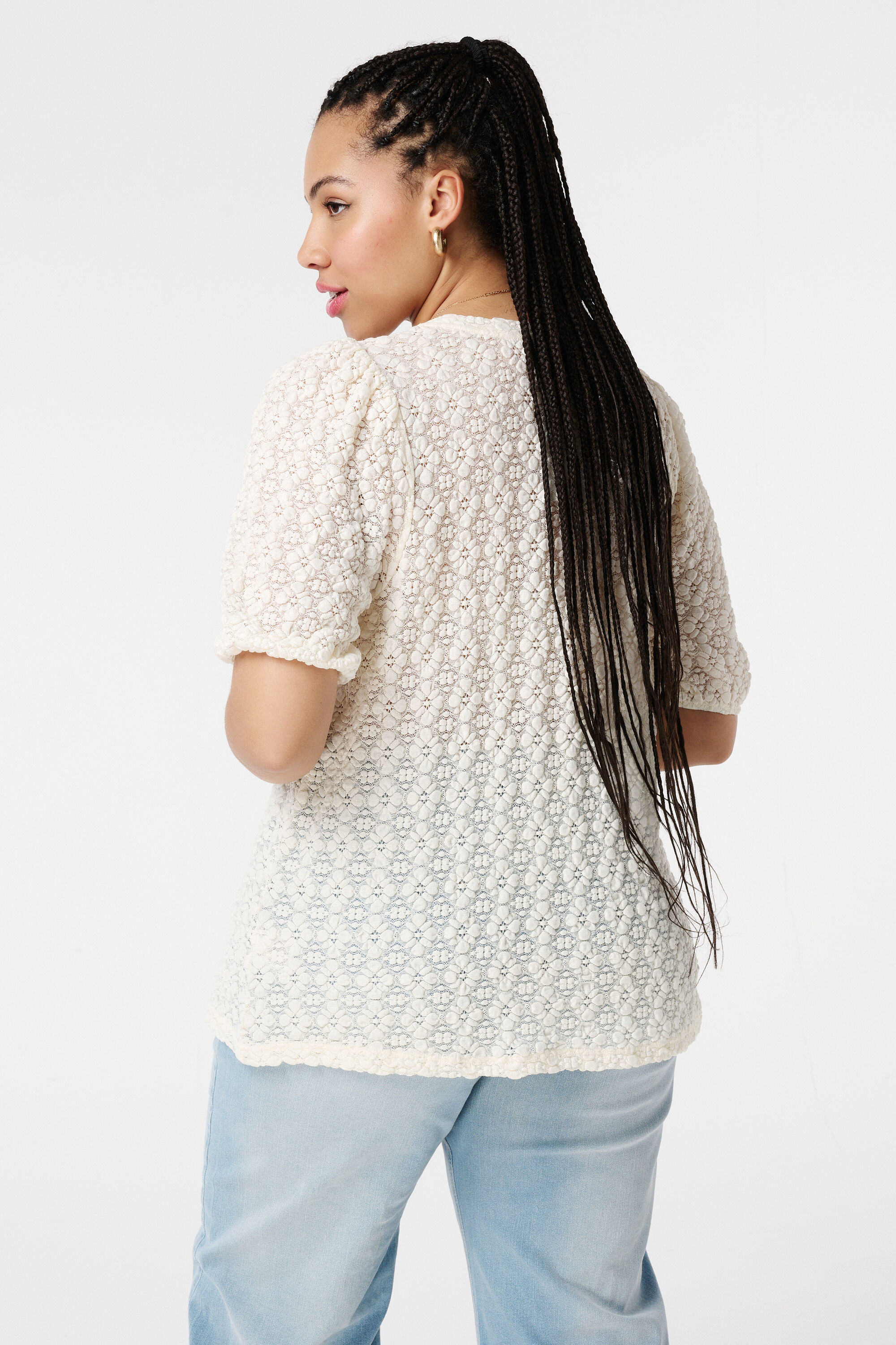 Spitzentop mit kurzen &Auml;rmeln  image number 3