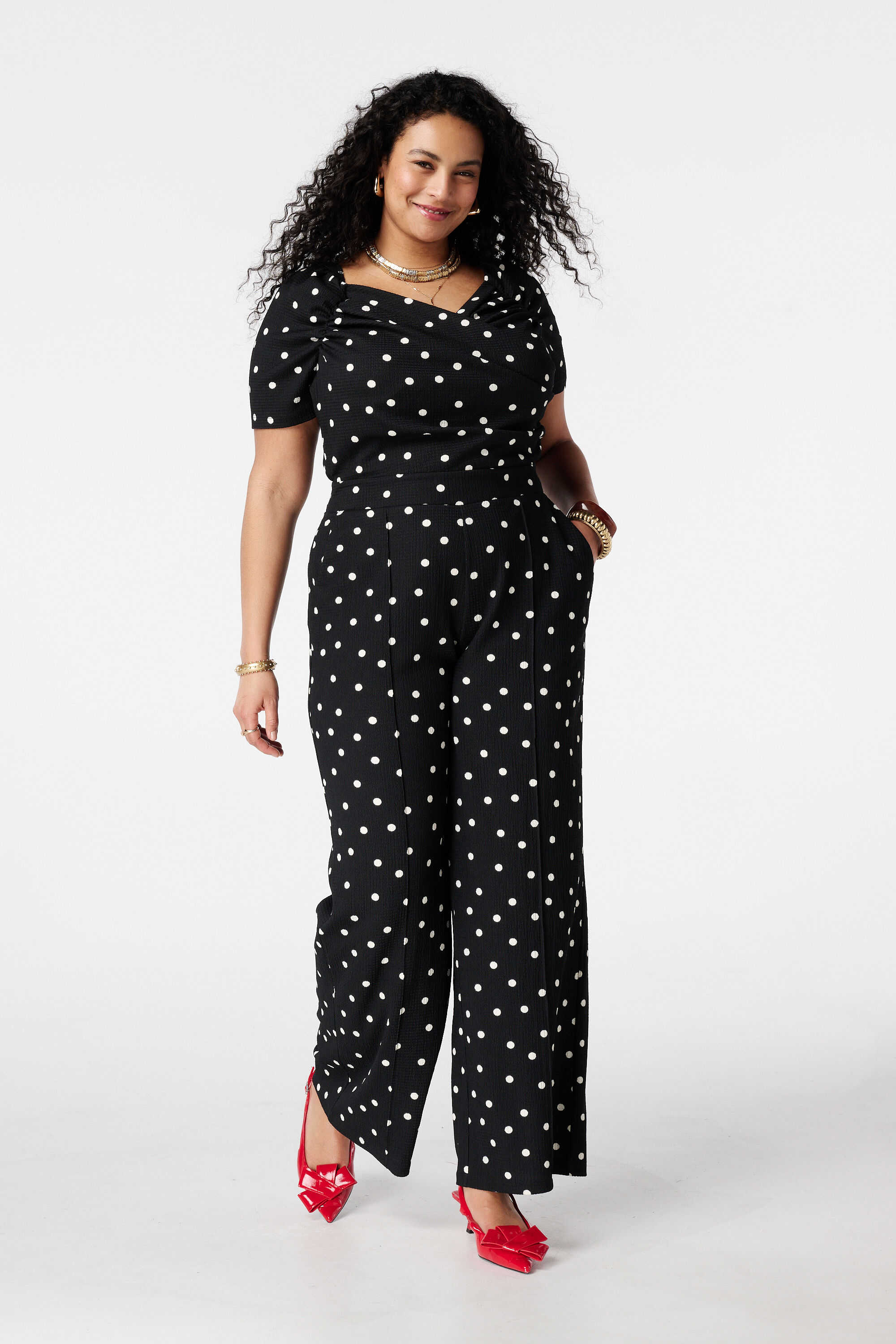 Schulterfreier Jumpsuit