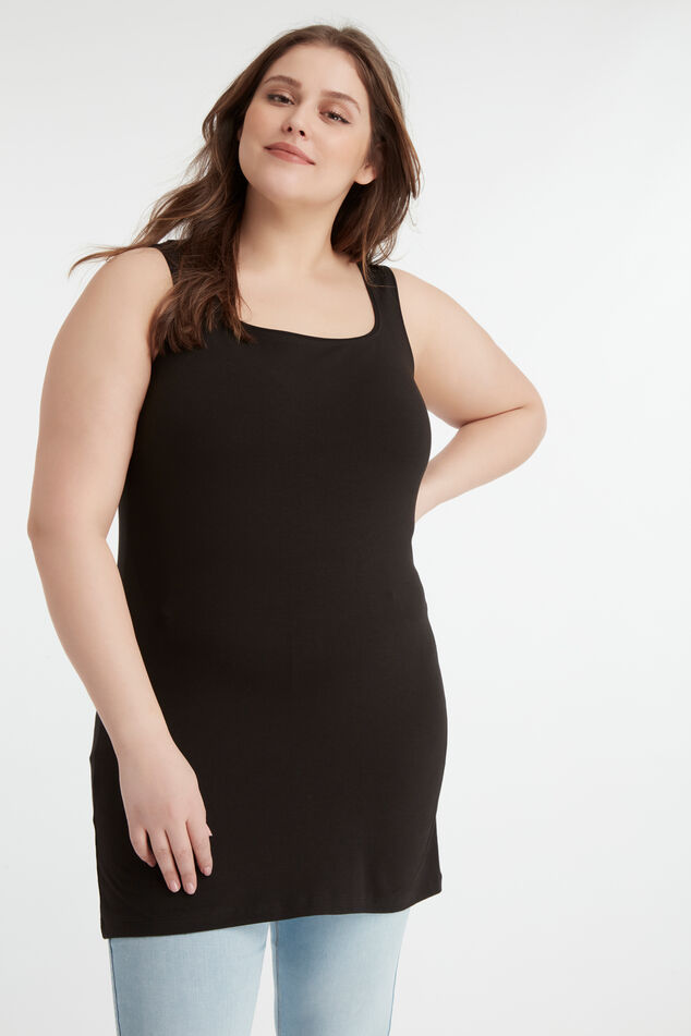 Langes Cami-Top aus Baumwolle image number 0