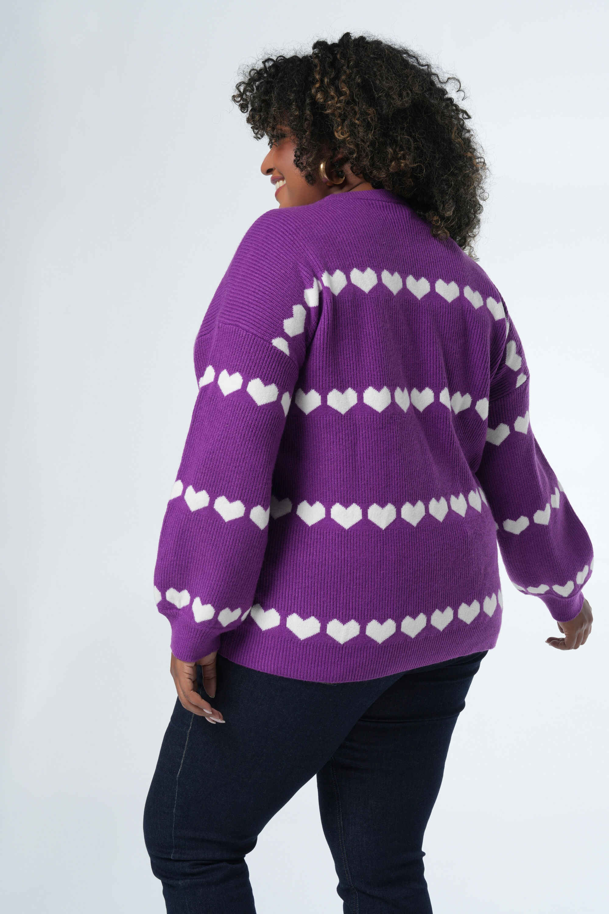 Strickpullover mit Herzmuster image number 3