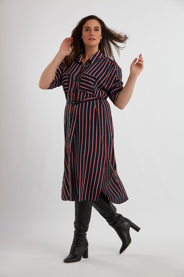 Gestreiftes Hemdkleid image number 4
