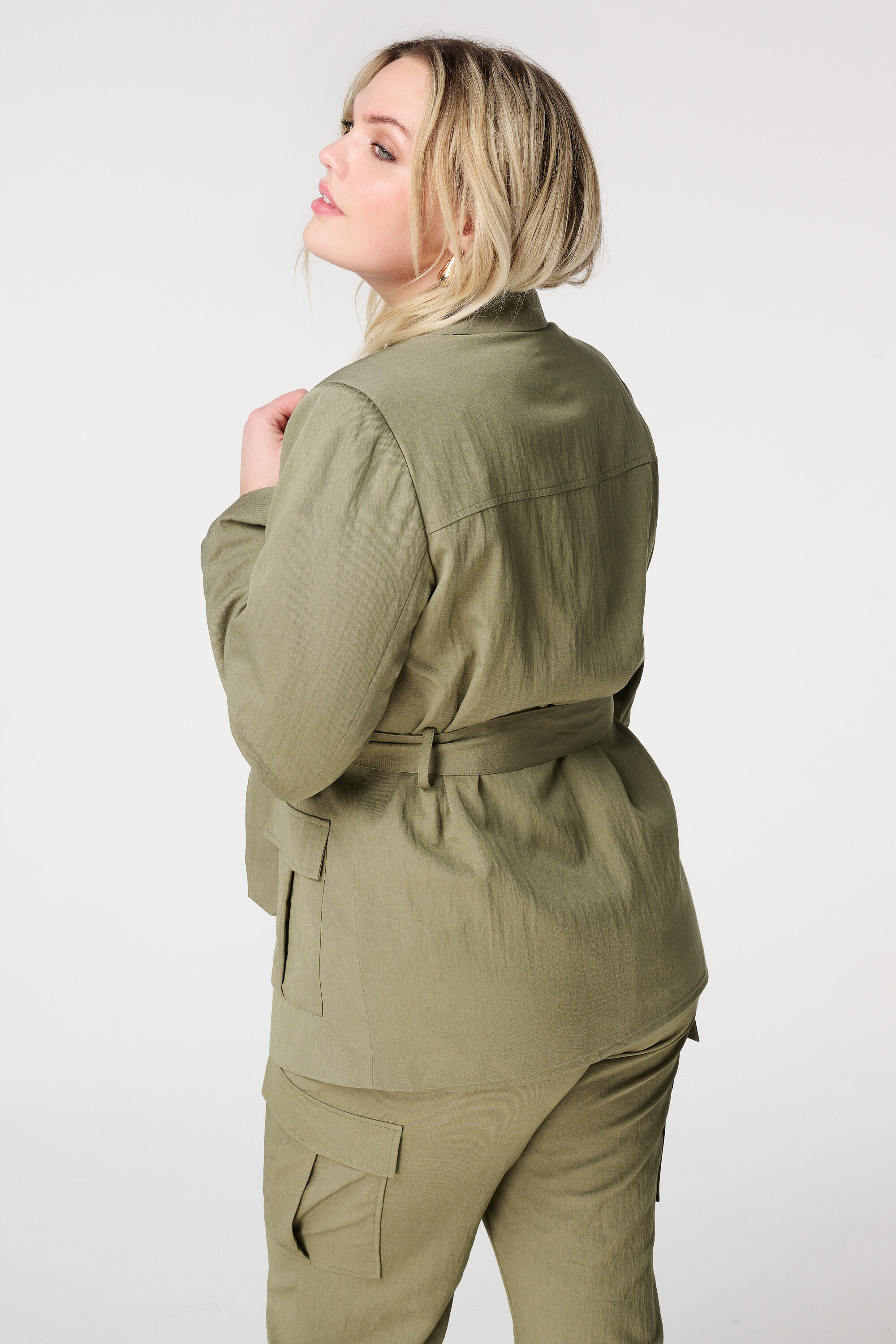 Blazer mit Taschen und G&uuml;rtel image number 3