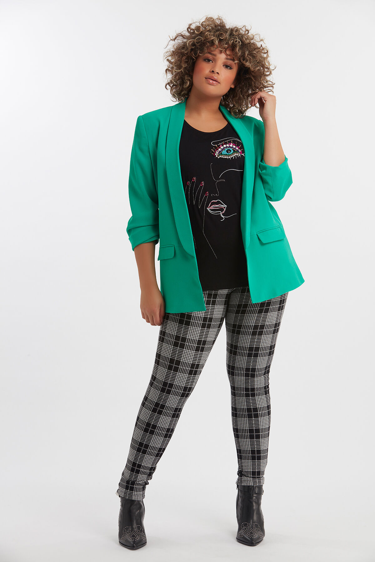 Karierte Leggings image number 4