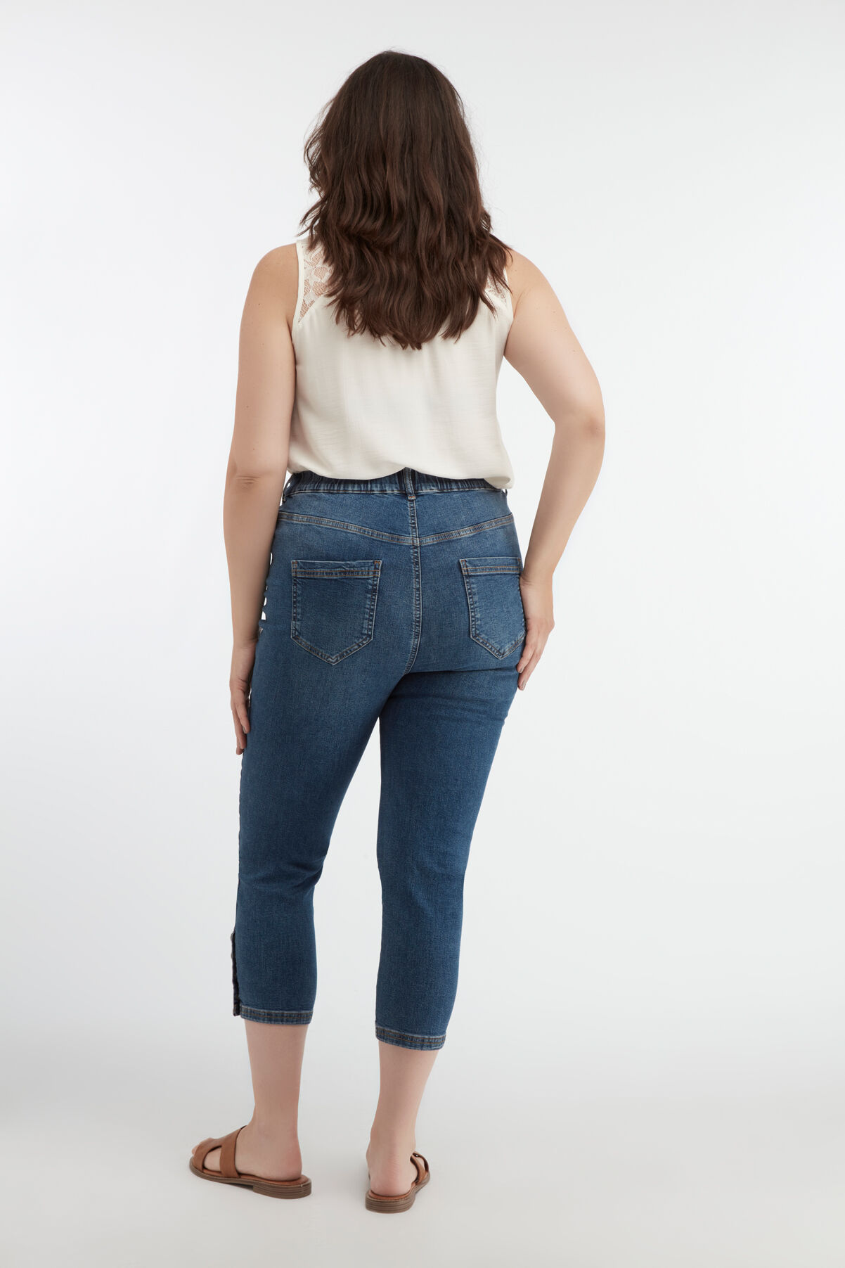 POPPY Treggings in k&uuml;rzerem Schnitt mit Kn&ouml;pfen  image number 3