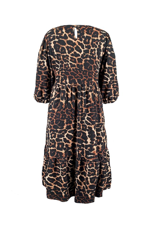 Langes weites Kleid mit Print  image number 3