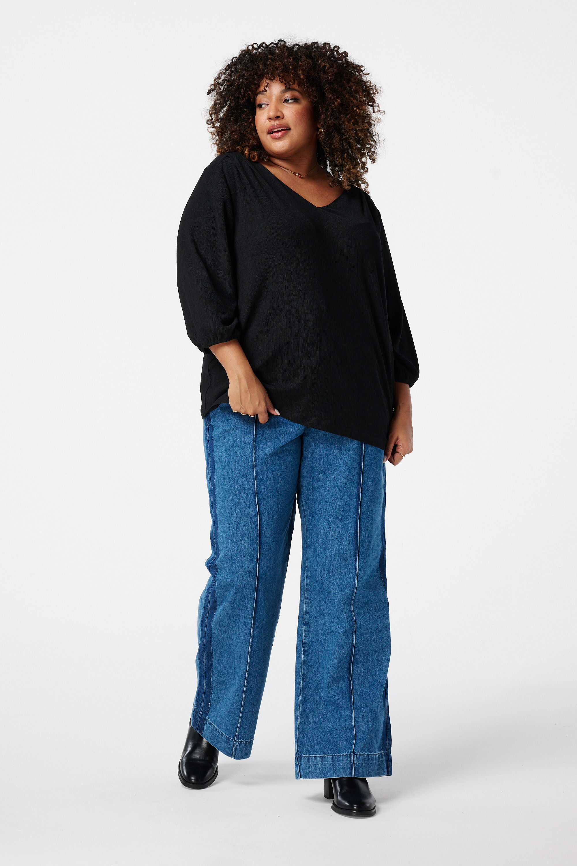 Top mit Dreiviertel&auml;rmeln image number 5