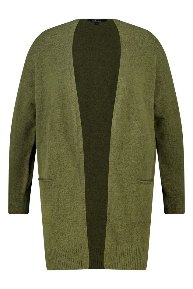 Mittellange Strickjacke mit Eingrifftaschen image number 1