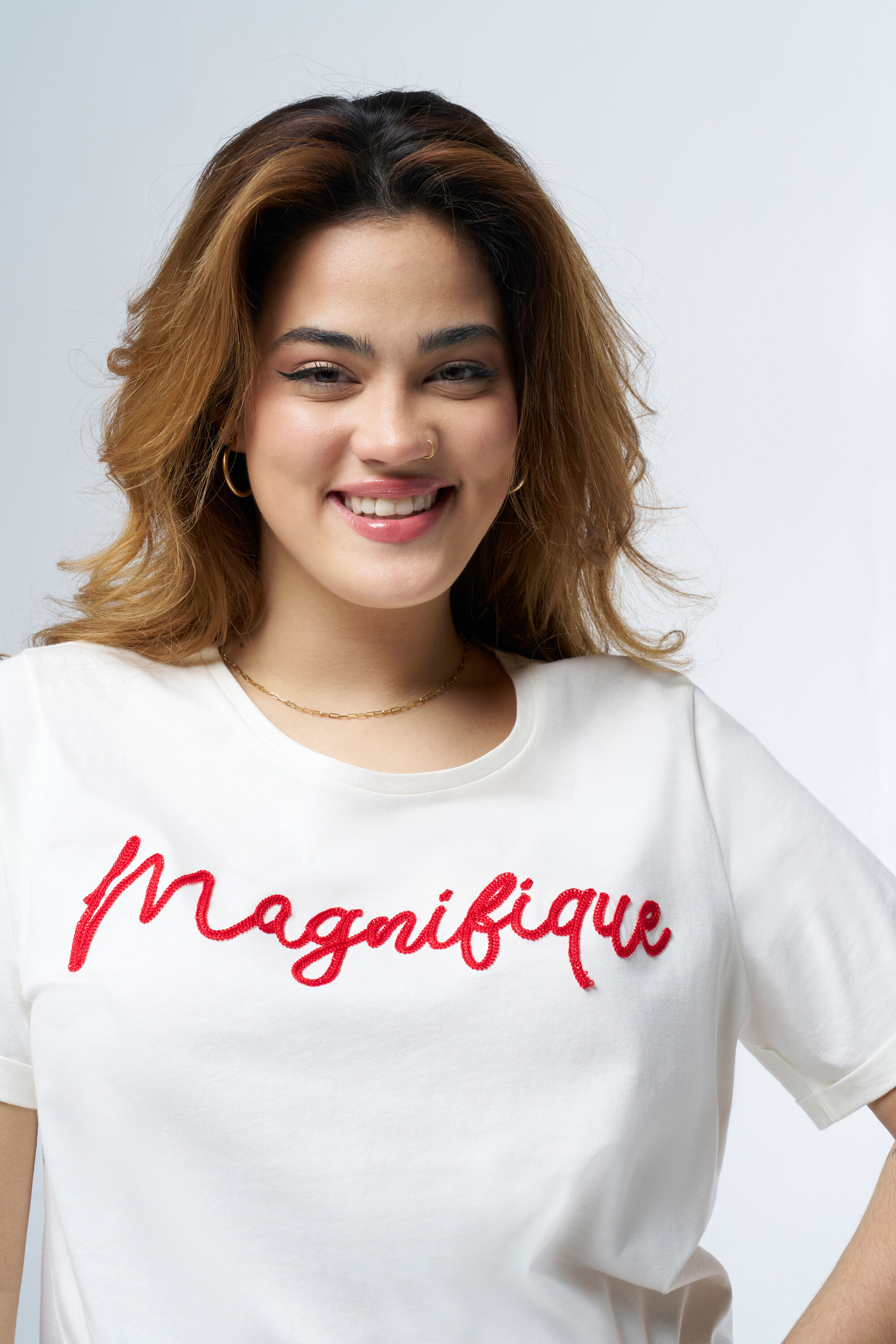 T-Shirt mit Text-Print  image number 3