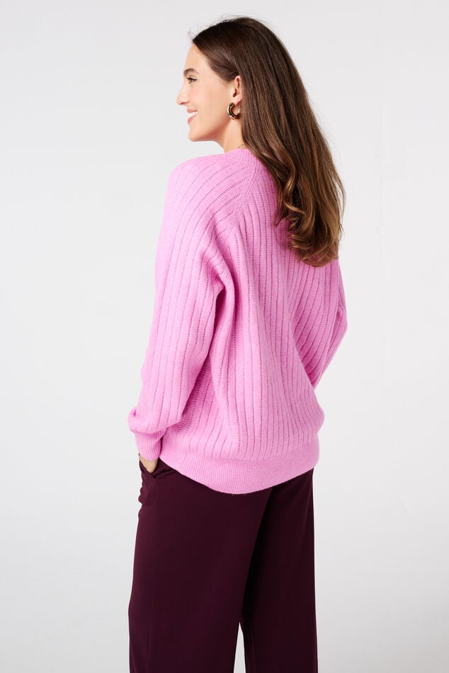 Fein gestrickter Pullover mit Muster image number 3