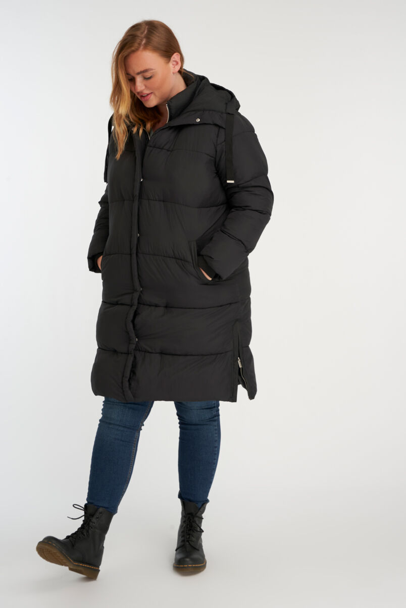 Lange Steppjacke mit Kapuze image number 5