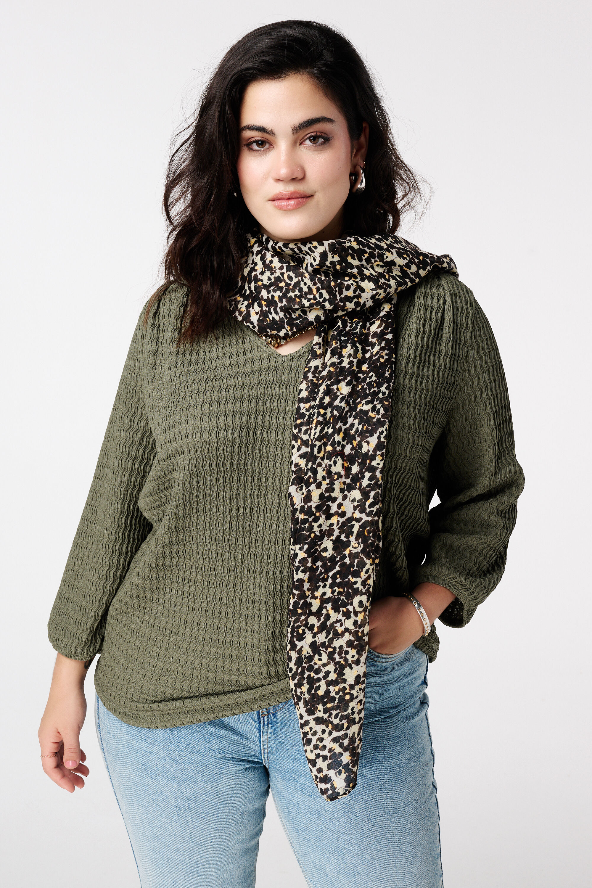 Schal mit Animal-Print