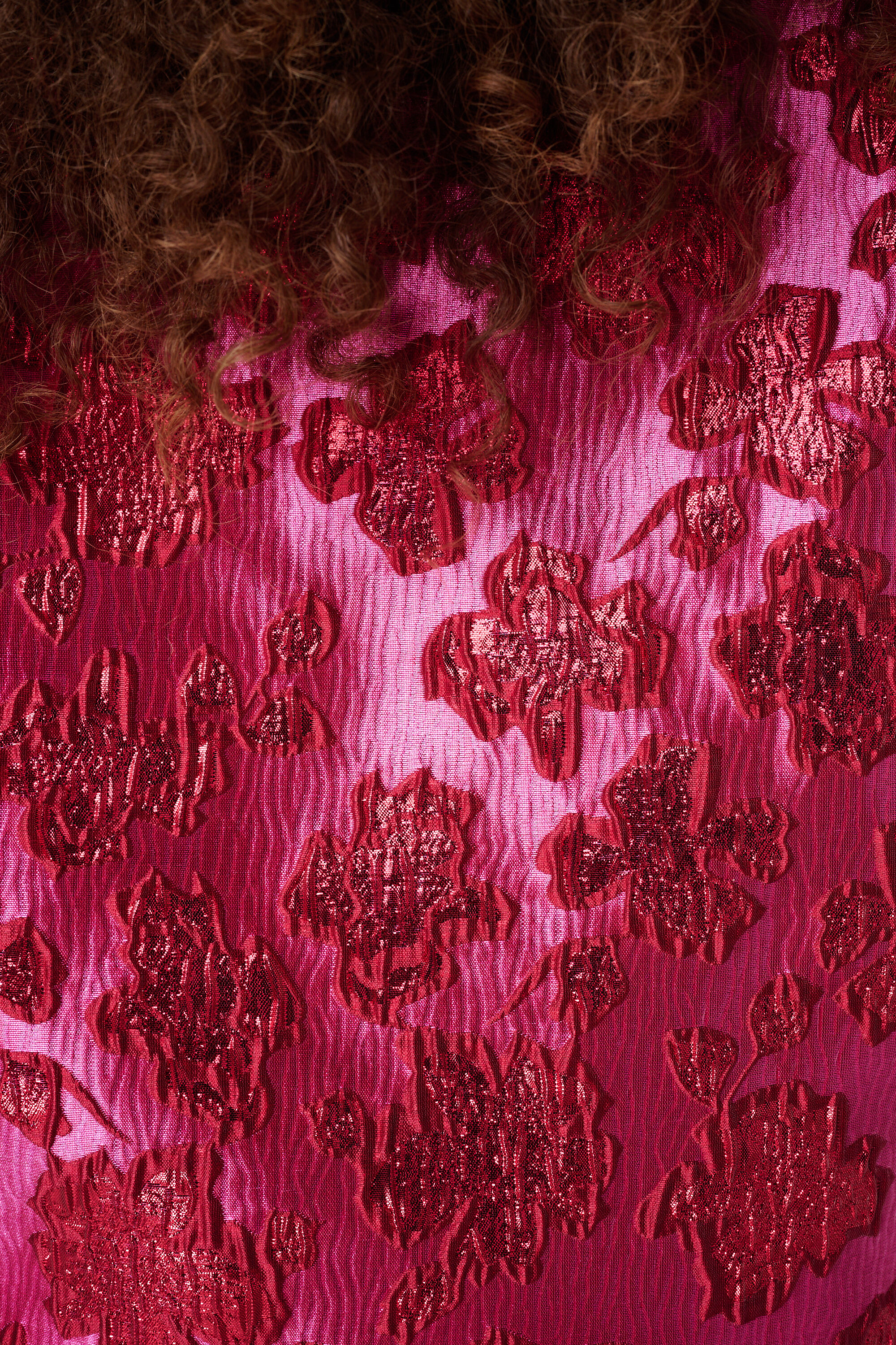 Glitzer-Jacquard-Top mit Puff&auml;rmeln image number 6