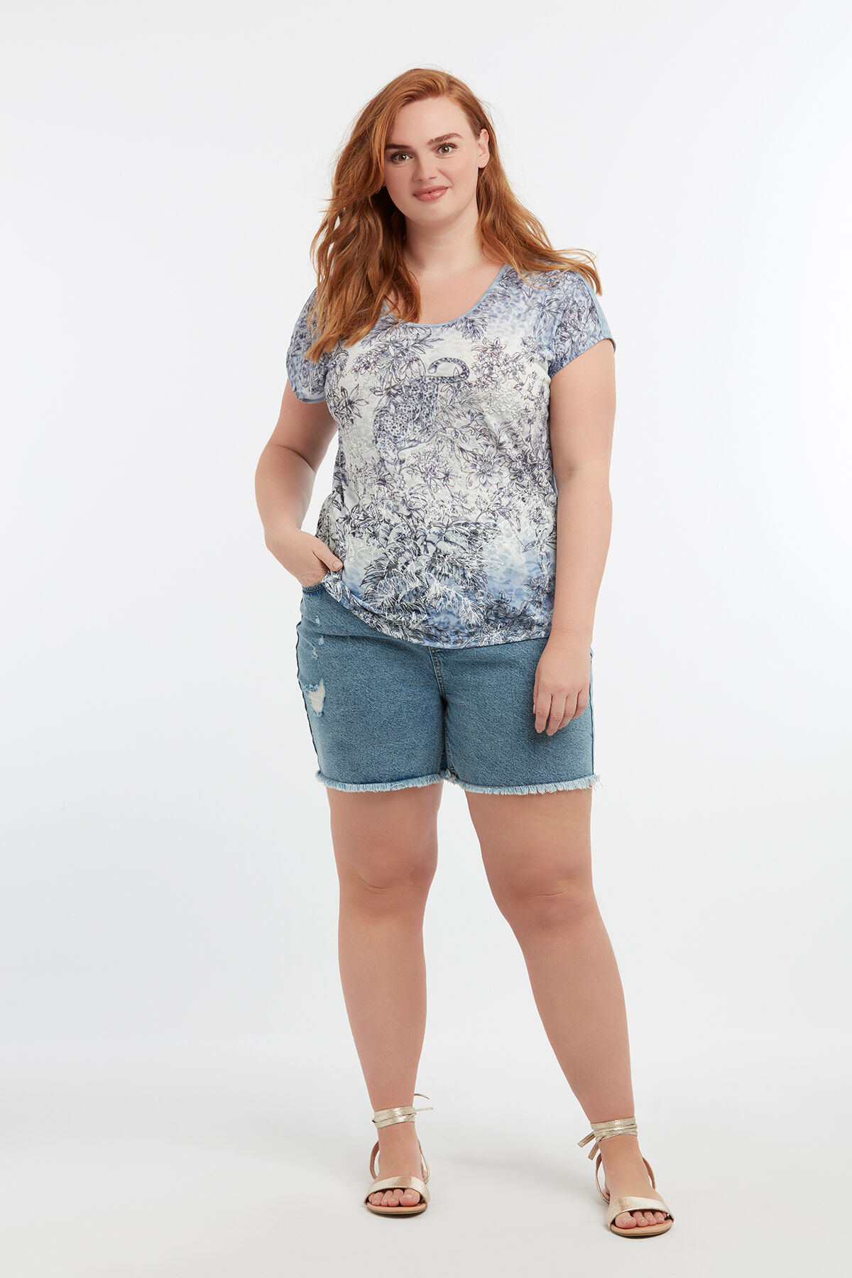 T-Shirt mit Panel-Print image number 3