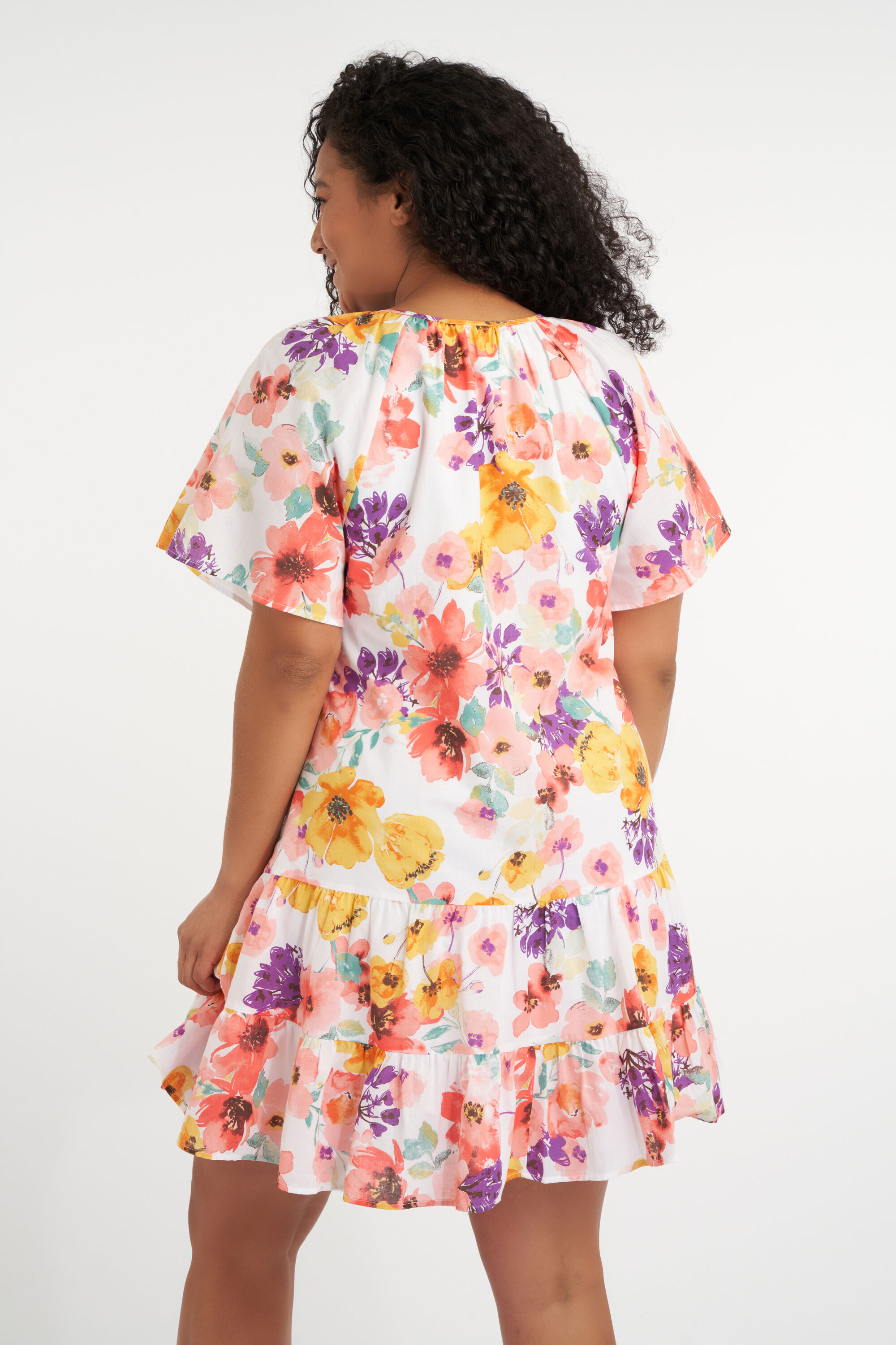 Kurzes ausgestelltes Kleid mit Print image number 3