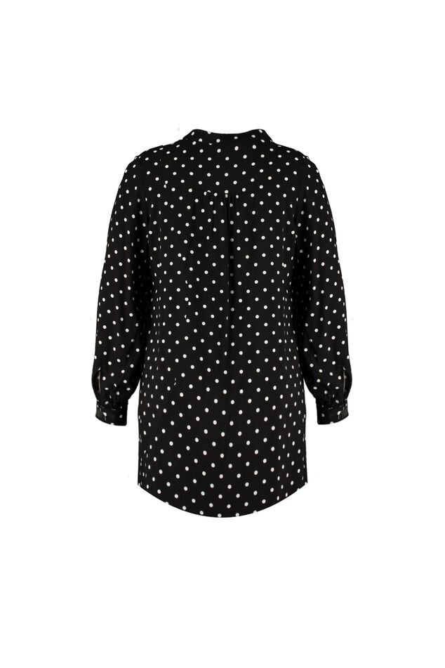Tunika-Bluse mit Punktmuster image number 2