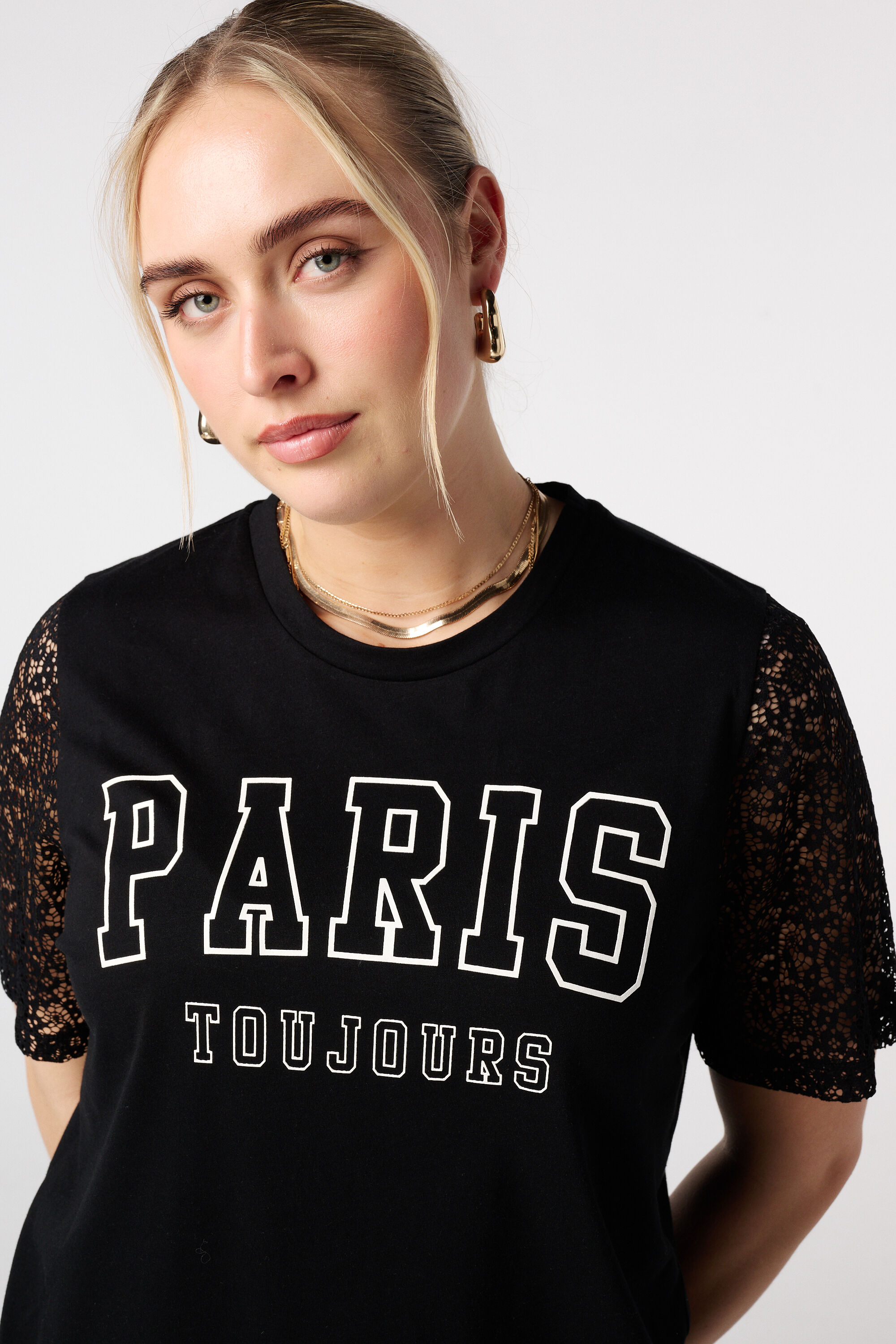 T-Shirt mit Spitzen&auml;rmeln image number 4