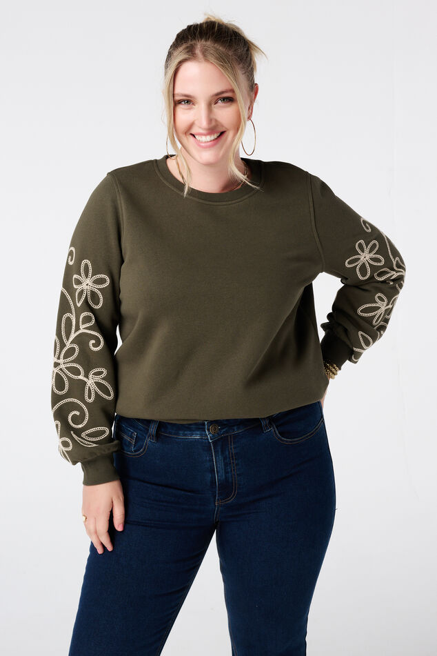 Pullover mit Stickdetails image number 0