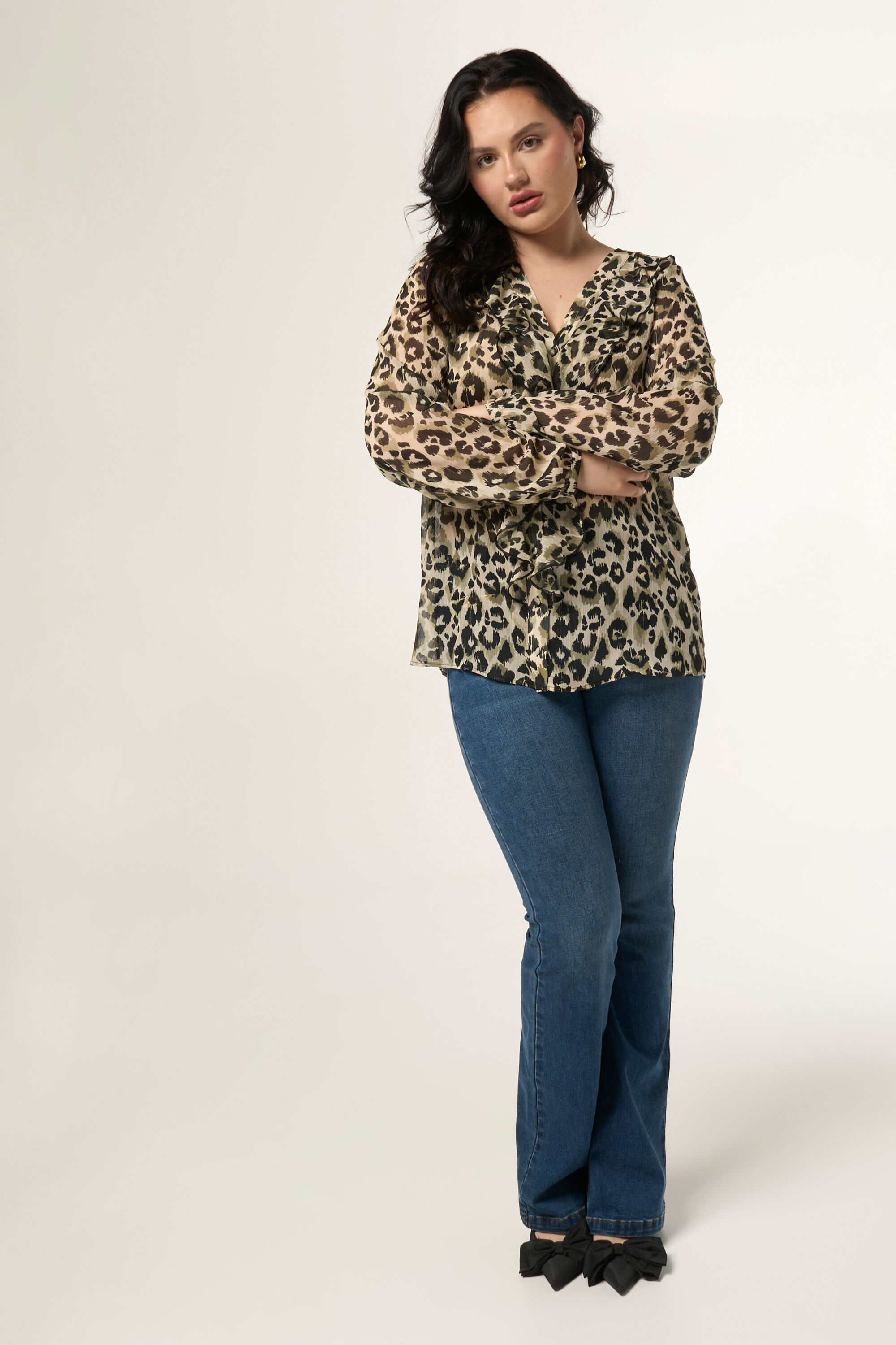 Bluse mit Panther-Print image number 5