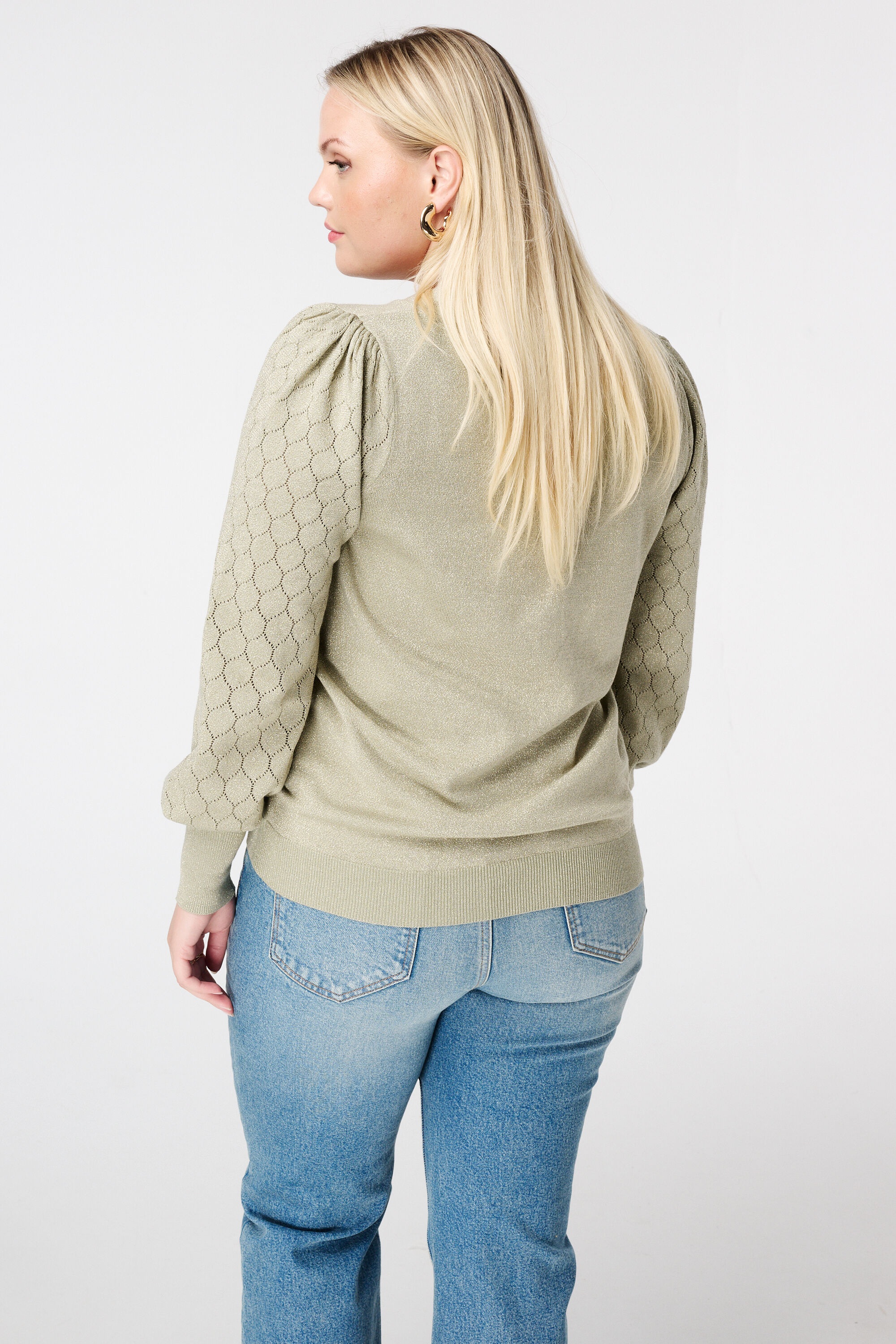 Pullover mit Lurex und Details an den &Auml;rmeln image number 3