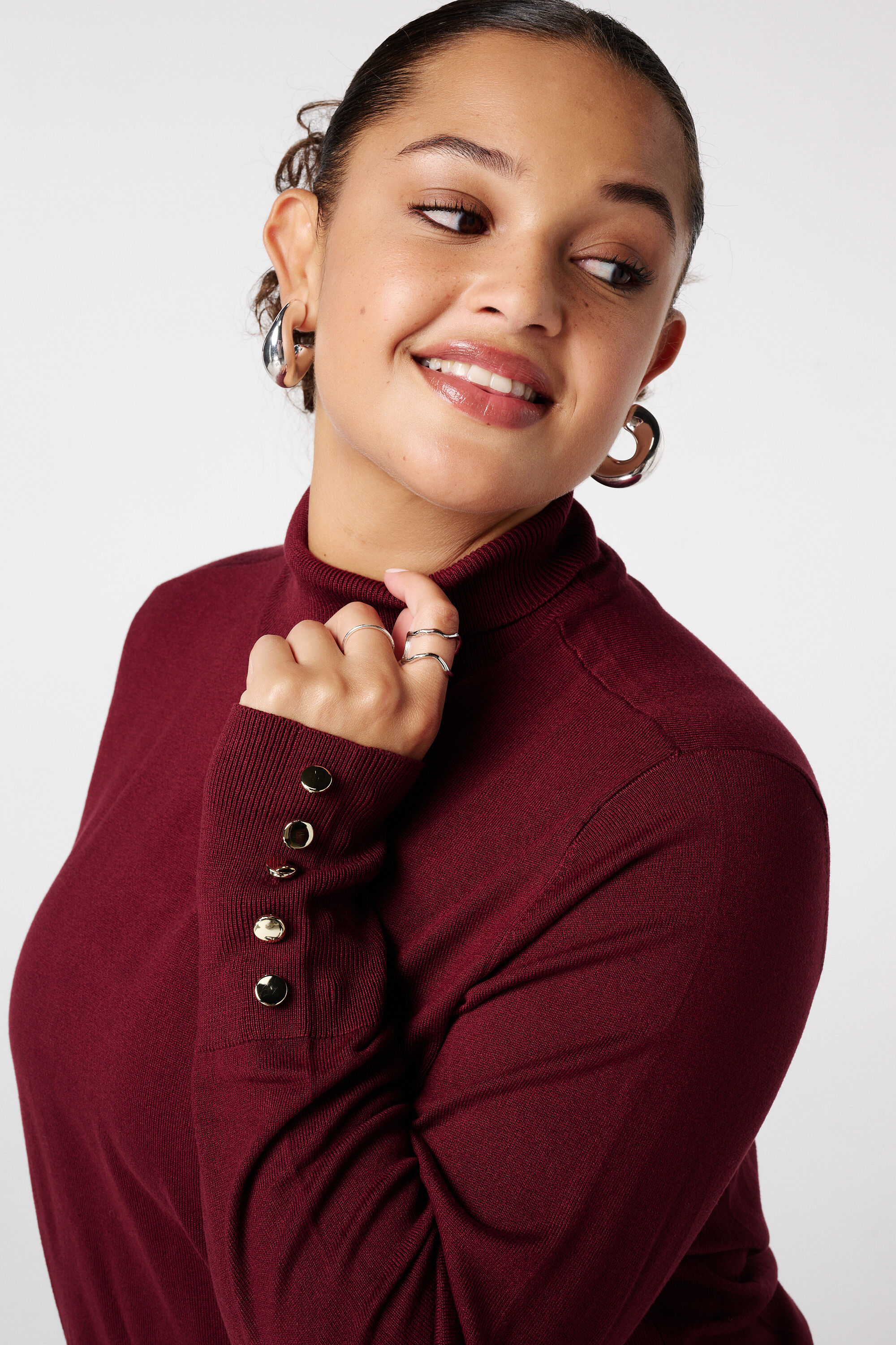 Pullover mit Rollkragen und Zierkn&ouml;pfen image number 4