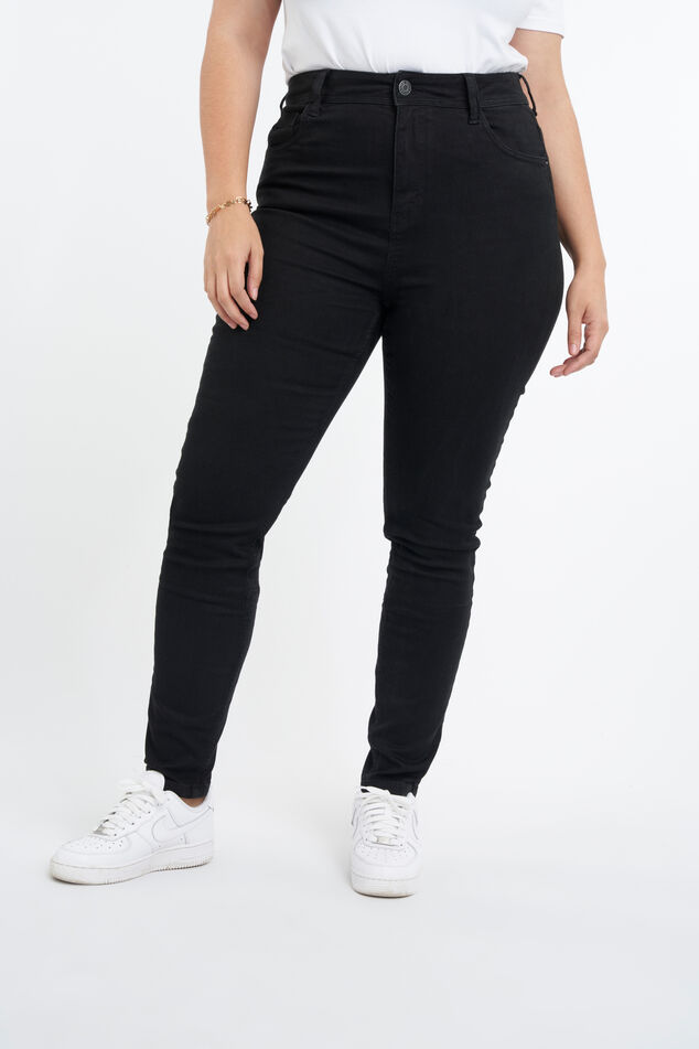Skinny-Leg-Jeans CHERRY mit hohem Bund image number 7