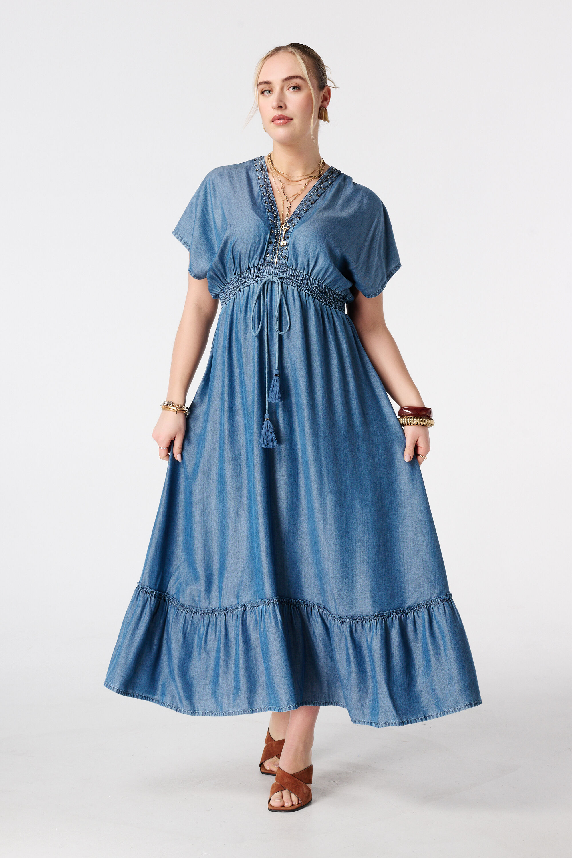 Maxikleid im Denim-Look image number 5