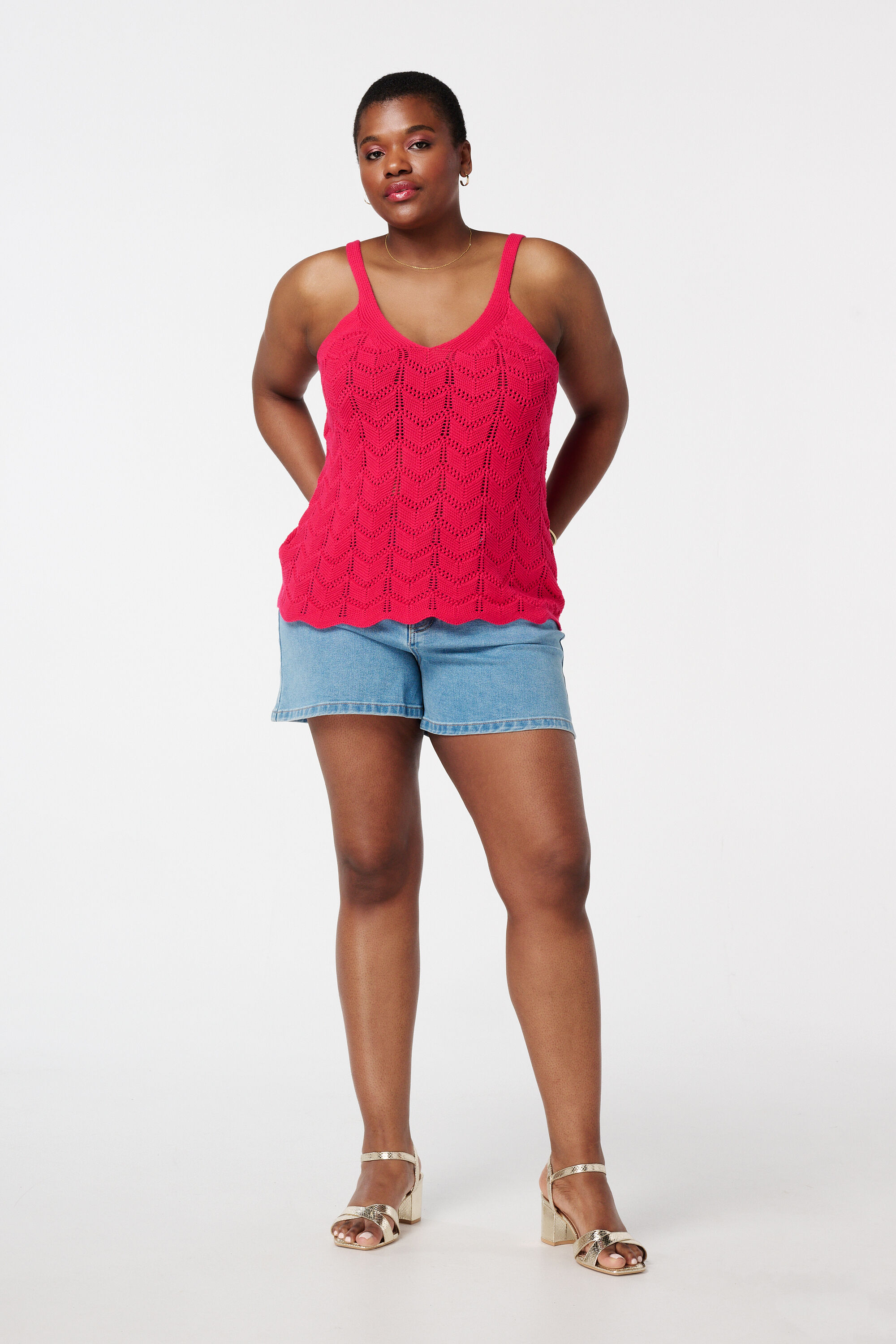 H&auml;keltop mit V-Ausschnitt image number 5