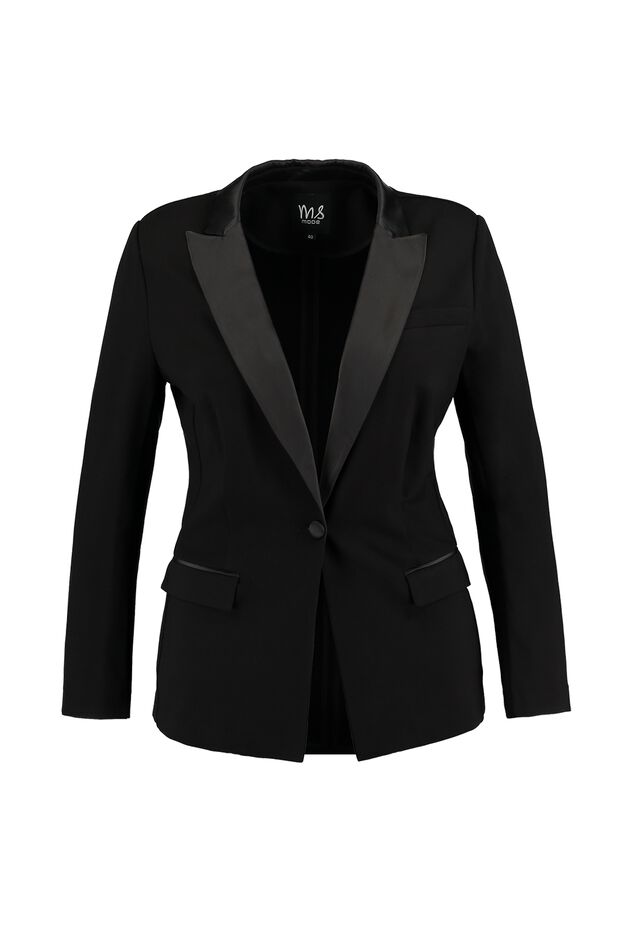 Blazer mit glänzendem Revers image number 1