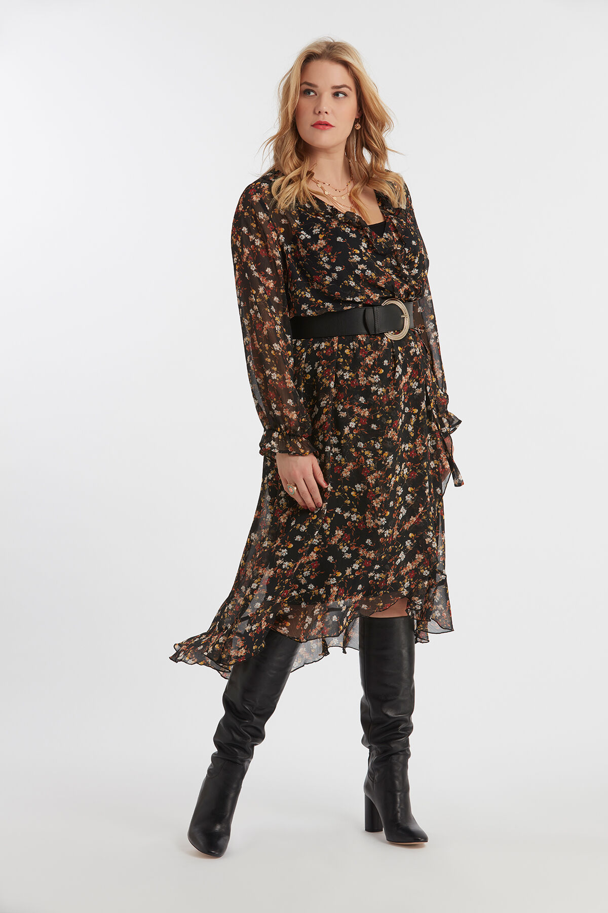 Wickel-Kleid mit floralem Print image number 3