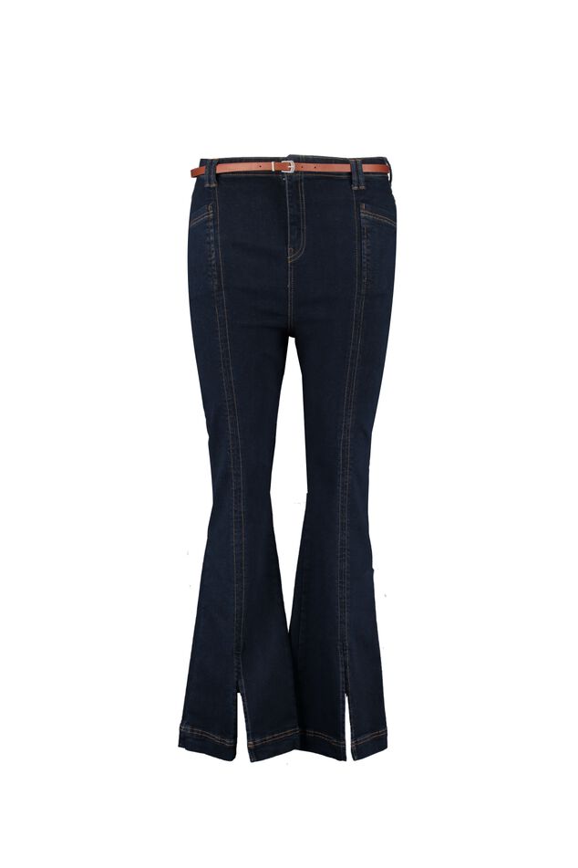 High Waist Jeans mit Schlitzen image number 1