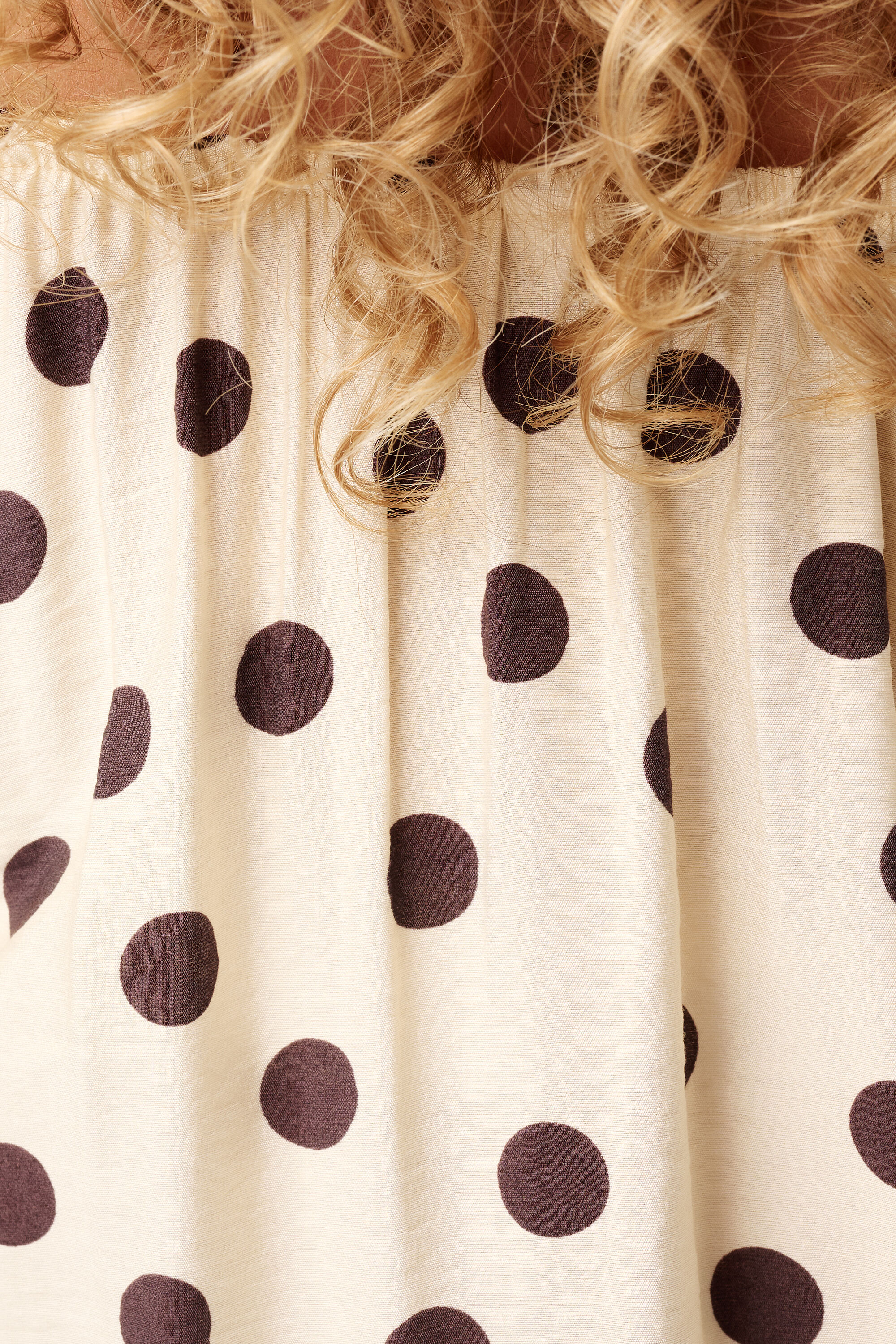 Schulterfreie Bluse mit Polka Dot Muster image number 4