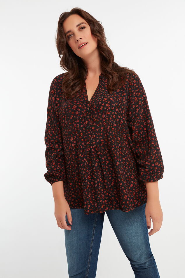 Bluse mit floralem Print image number 0