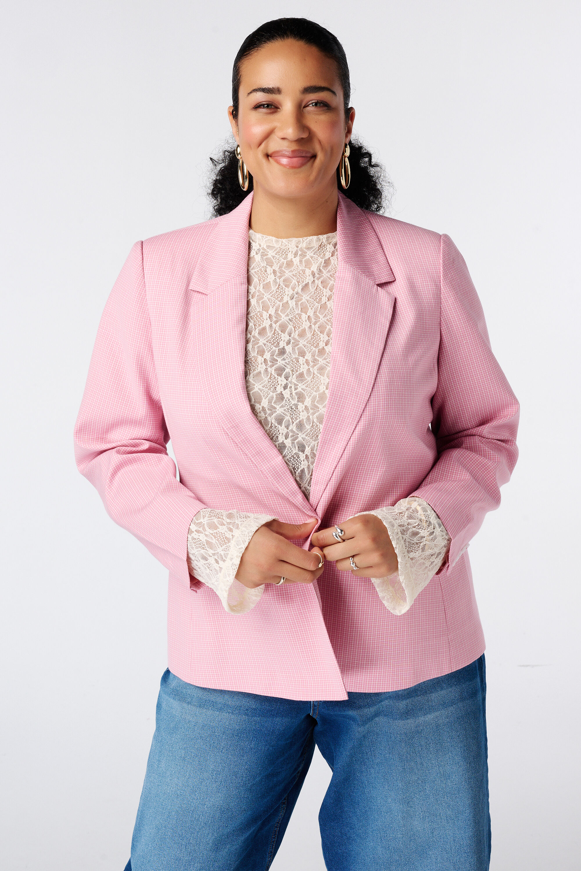 Karierter einreihiger Blazer image number 0