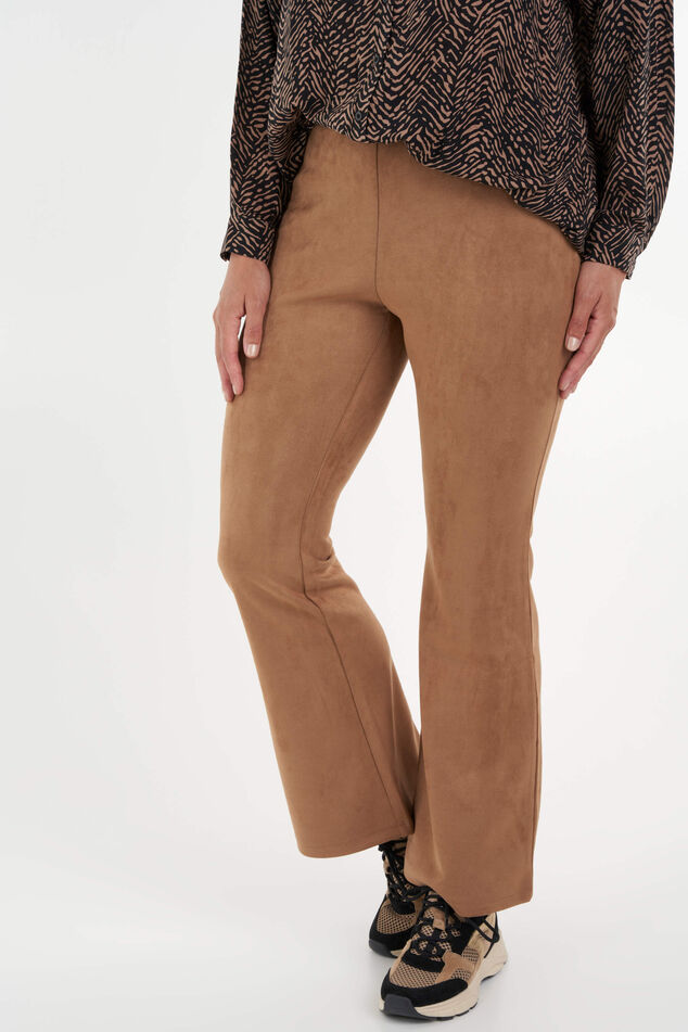 Ausgestellte Velours-Leggings  image number 0