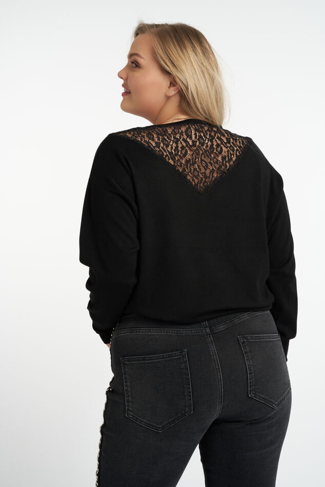 Häkeloberteil mit Lochmuster und Tunnelzug an der Taille  image number 3