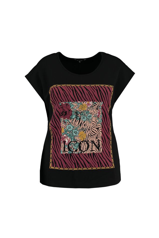 T-Shirt mit Wachs-Print image number 1