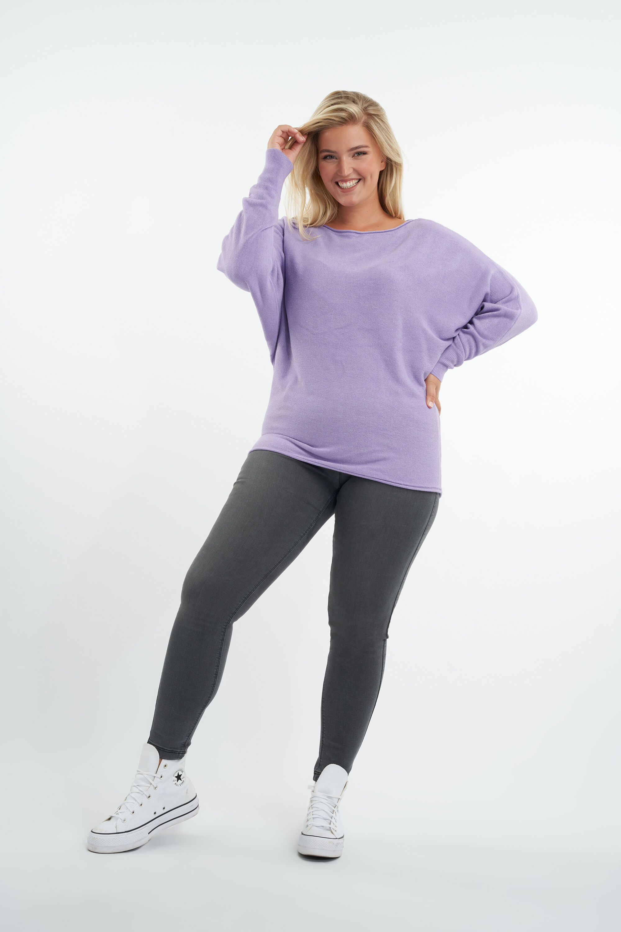 Pullover mit Fledermaus&auml;rmeln image number 5