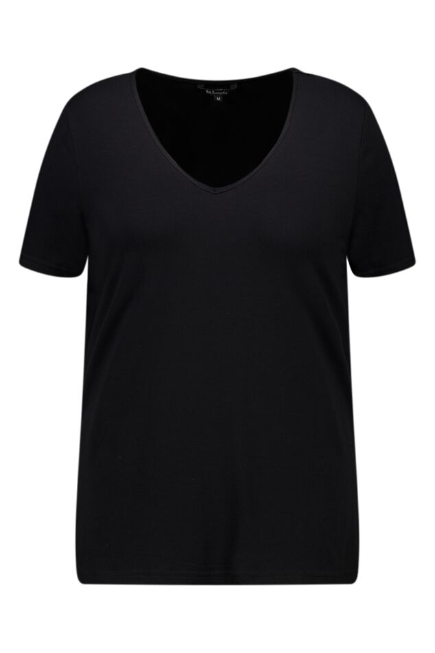 T-Shirt mit V-Ausschnitt image number 1