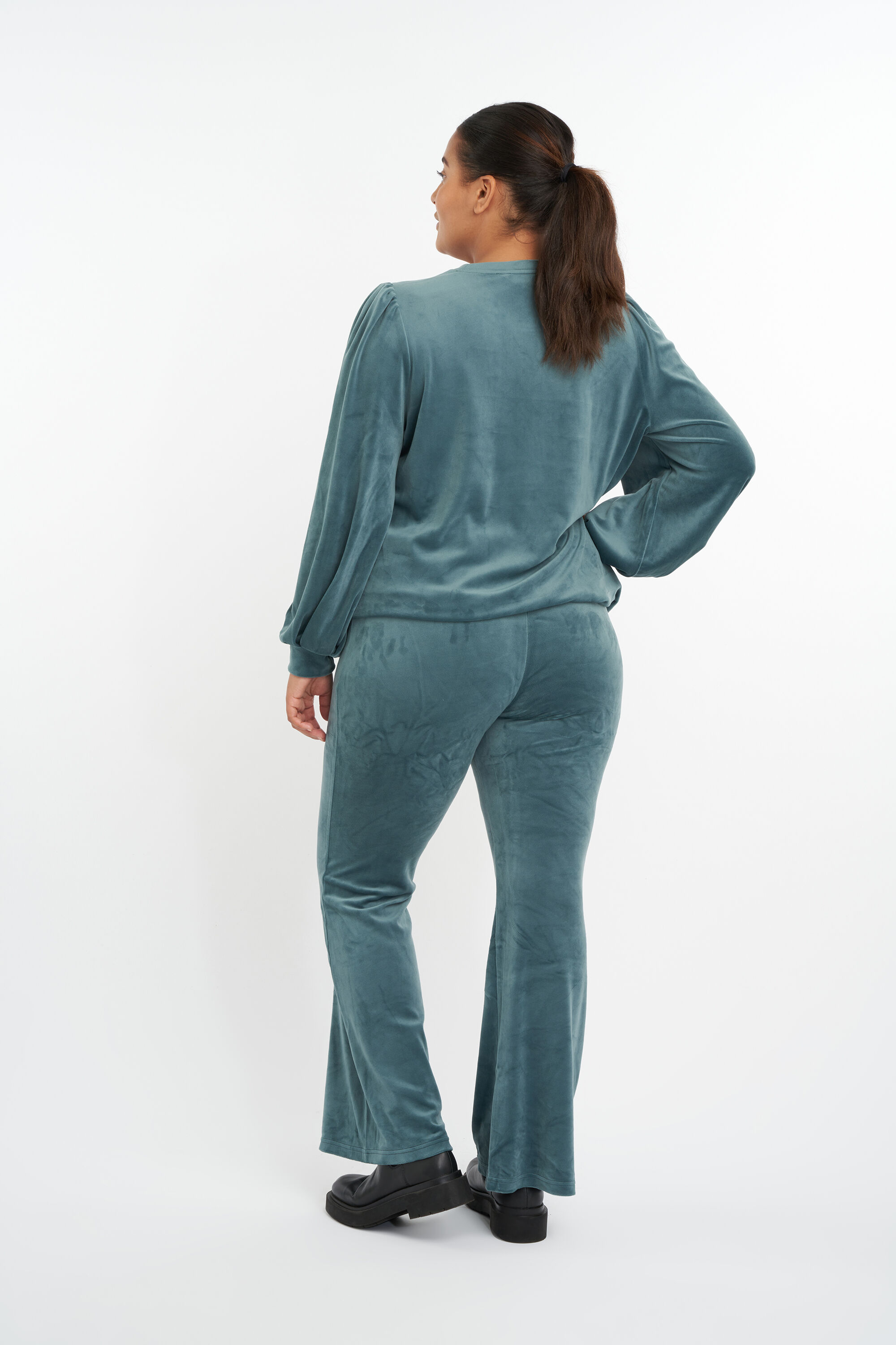 Ausgestellte Samt-Leggings image number 3