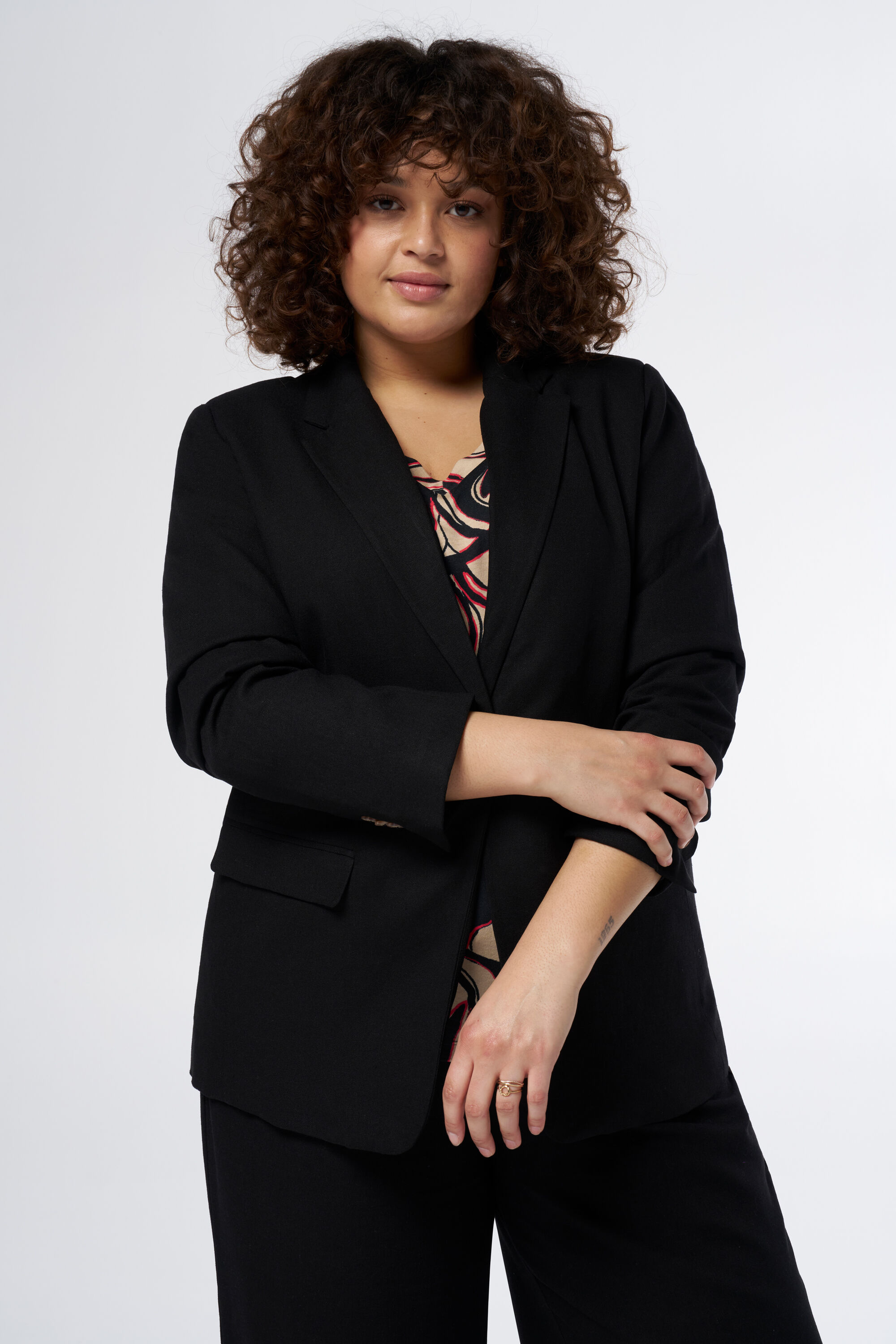 Gerade geschnittener Leinenblazer  image number 6