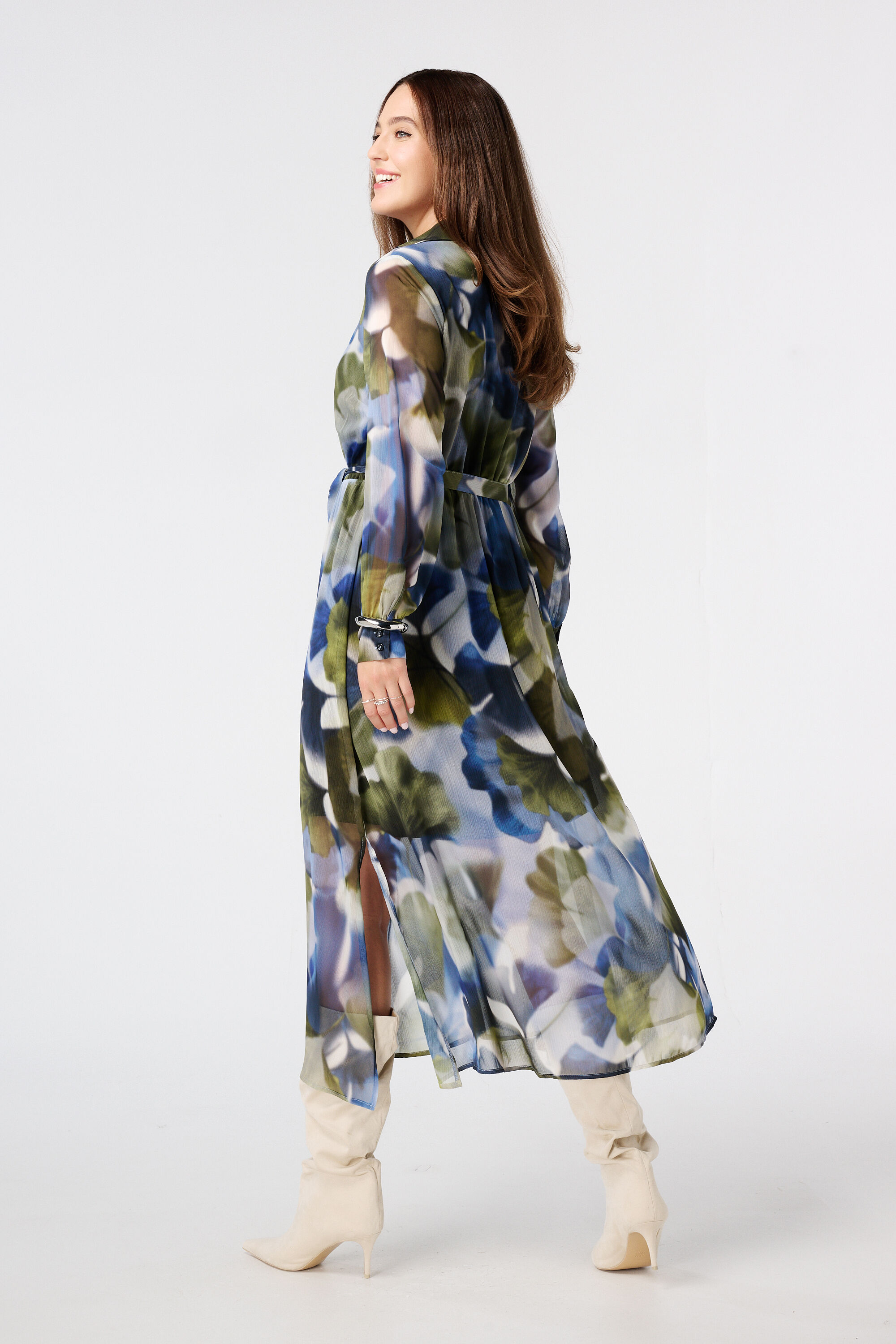 Langes Kleid mit Print image number 3