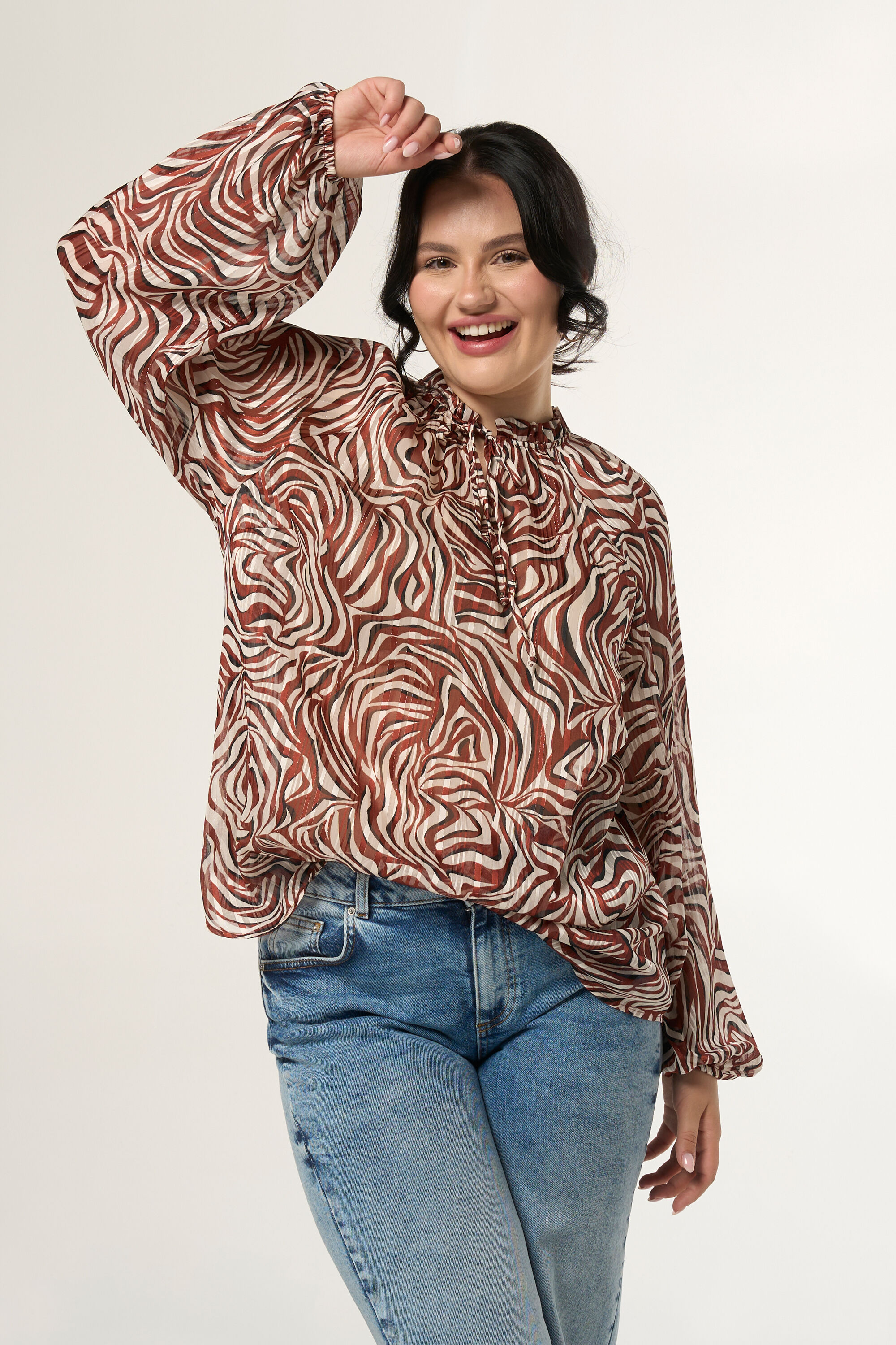 Bluse mit V-Ausschnitt image number 0