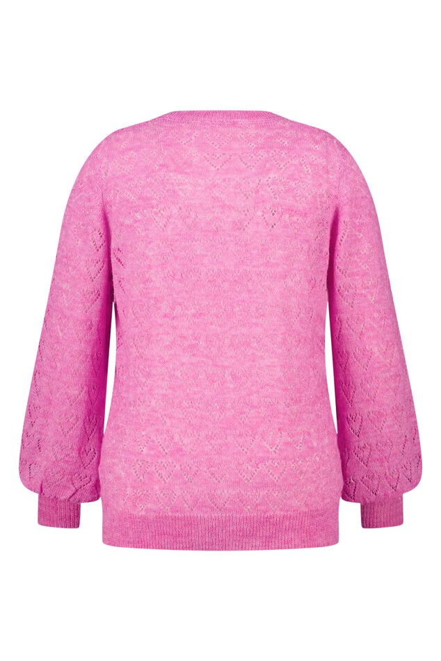 Ajour-Pullover mit Herzmuster image number 2