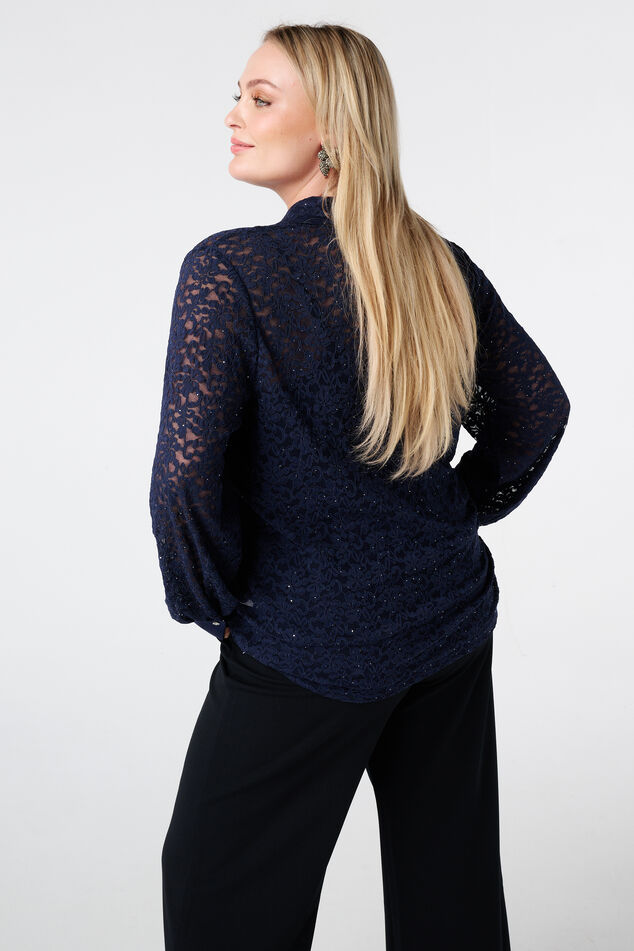 Top mit Spitze und Pailletten image number 3