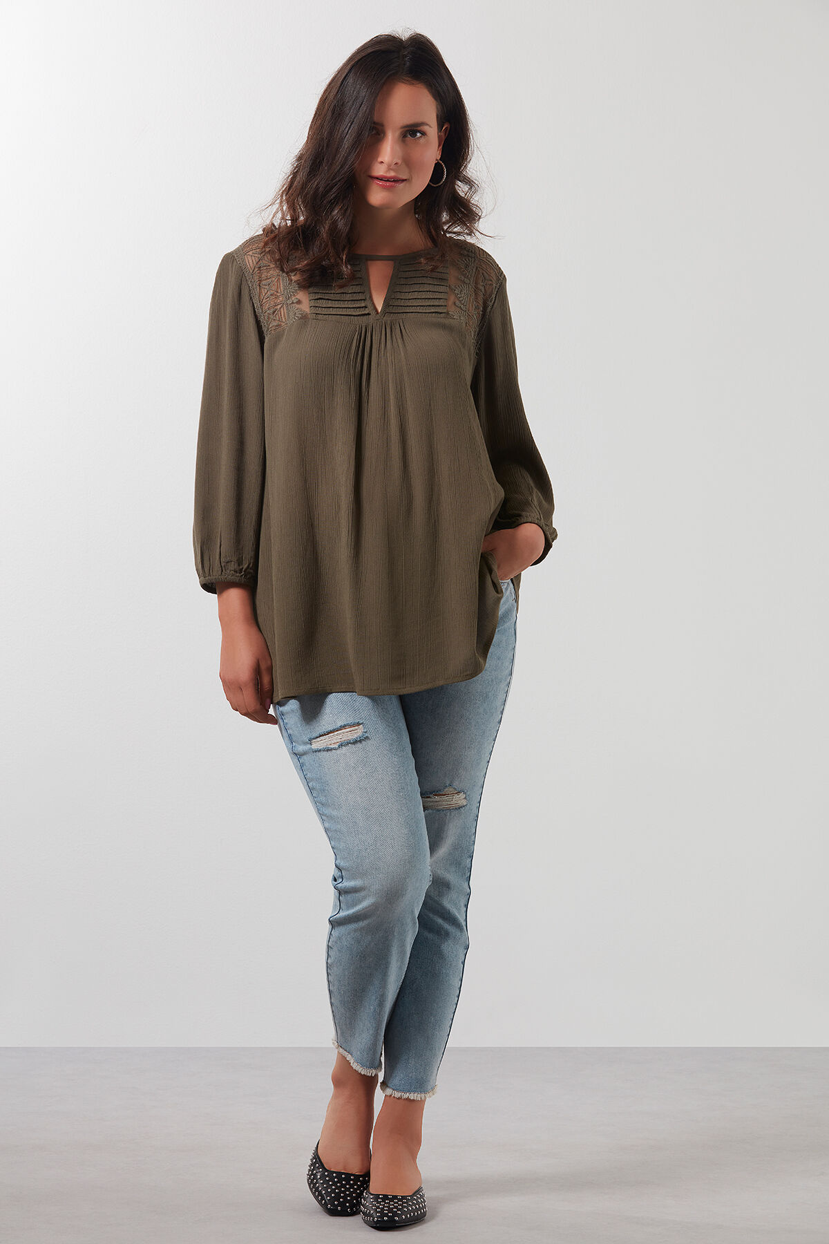 Bluse mit Knitter-Effekt image number 3
