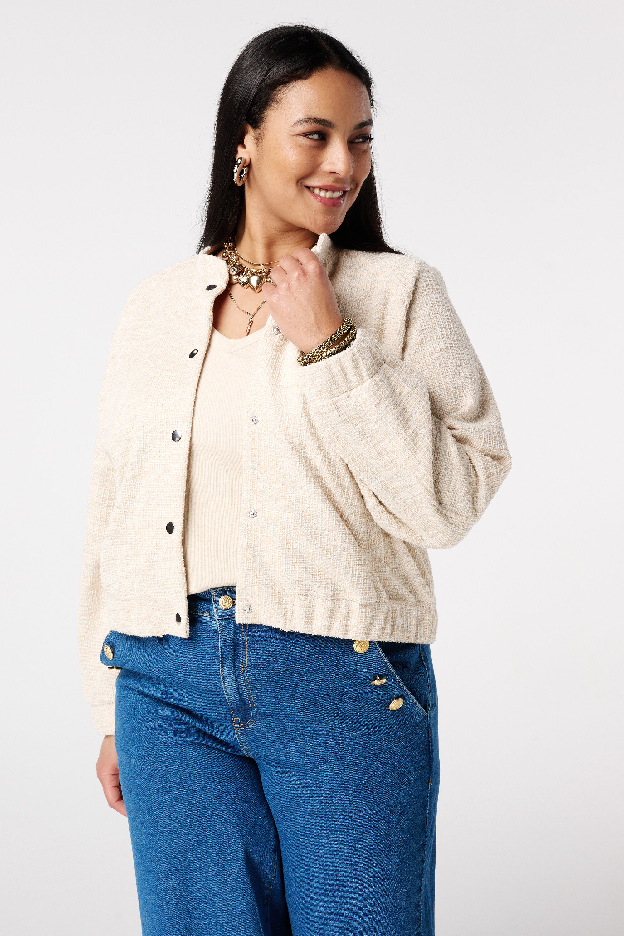 Bomberjacke mit Lurex