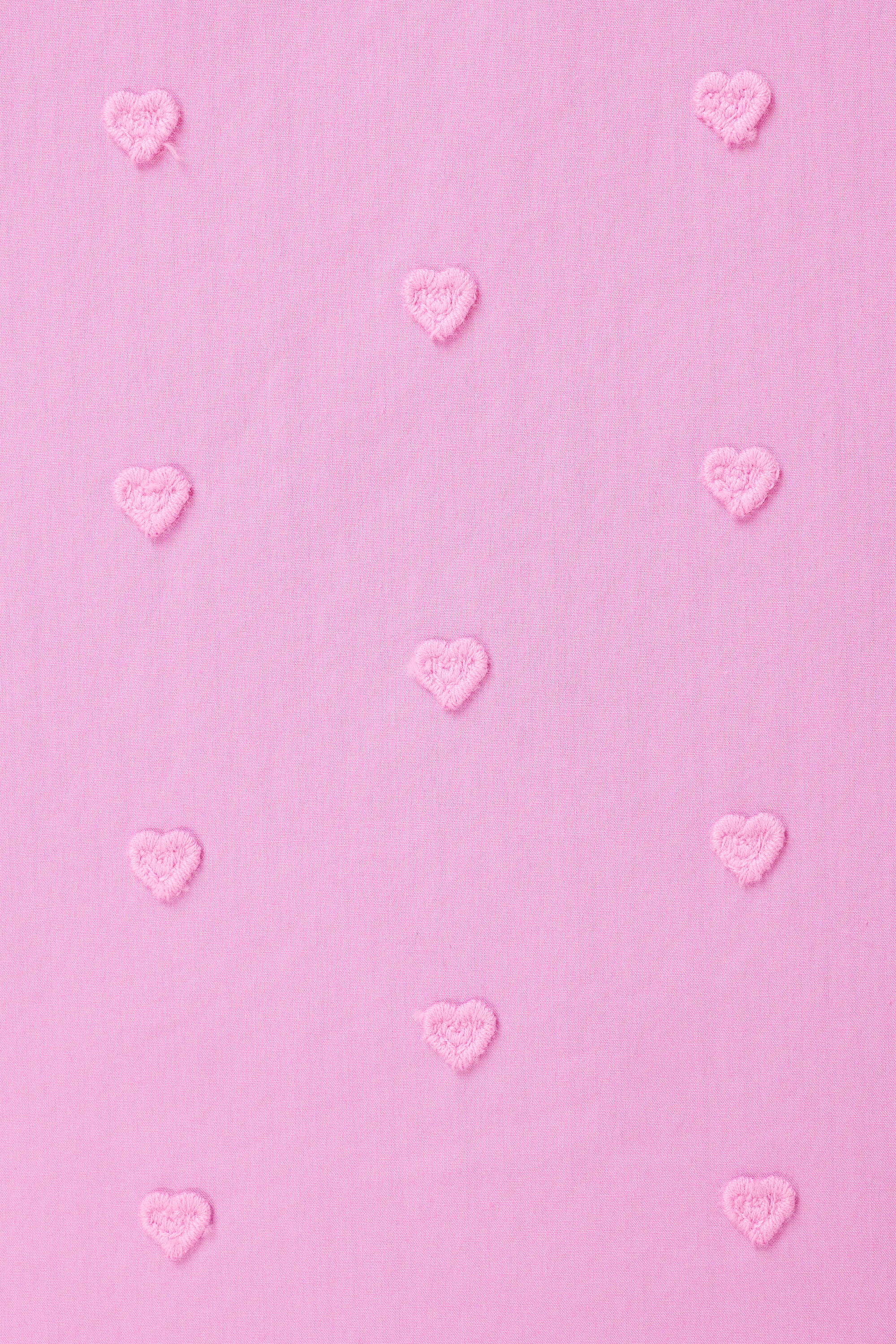 Bluse mit gestickten Herzen und Dreiviertel-&Auml;rmeln image number 6