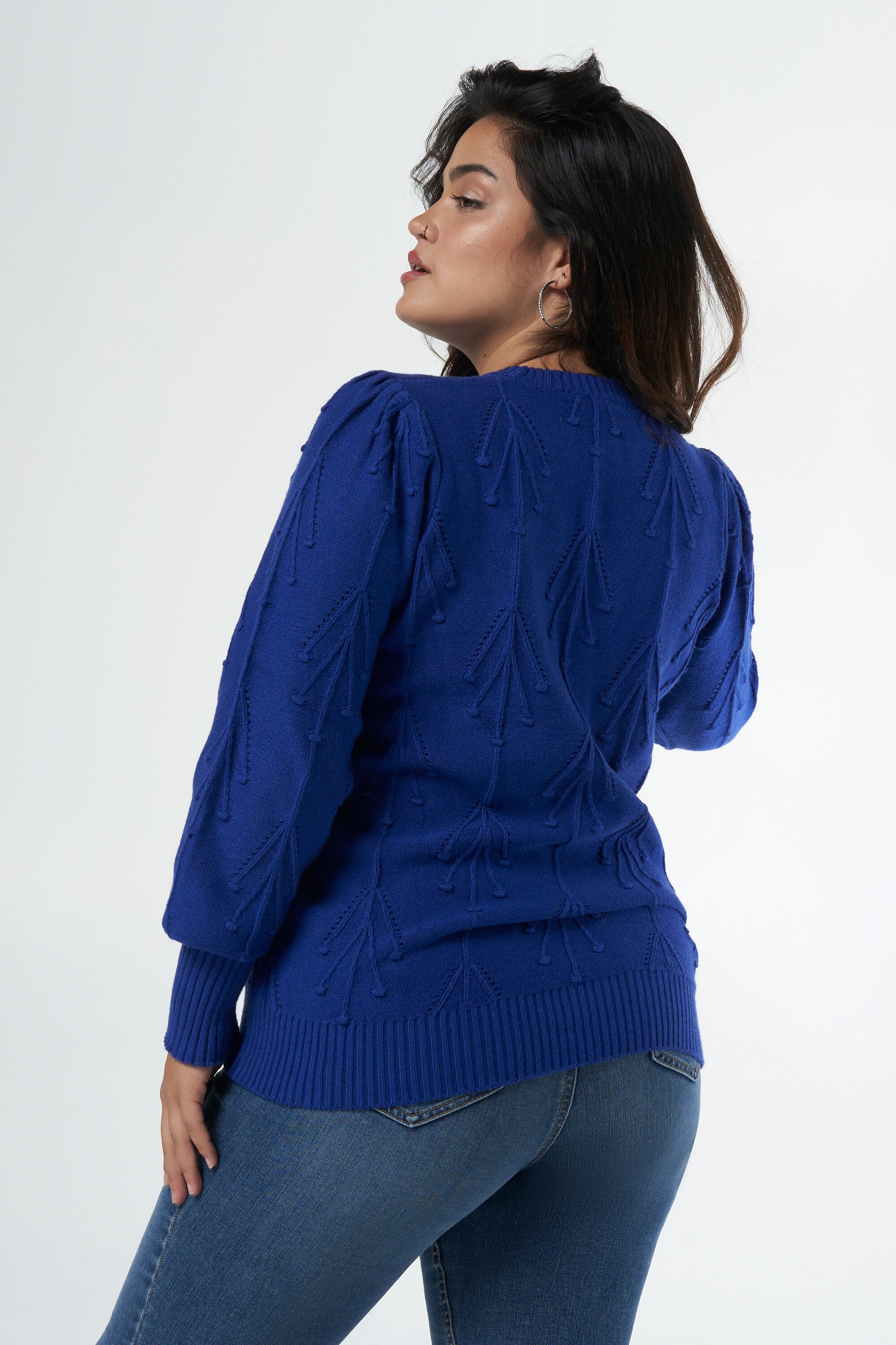 Pullover mit Lochmuster-Struktur image number 3