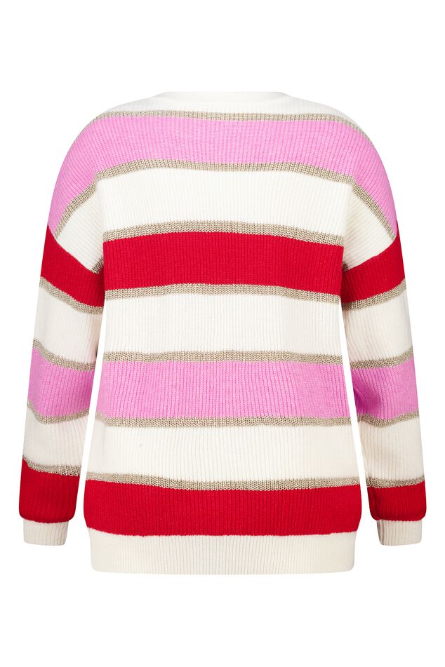 Gestreifter Pullover mit Lurex image number 2