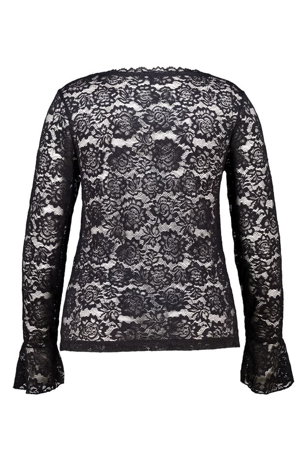 Lace top with long sleeves image number 2